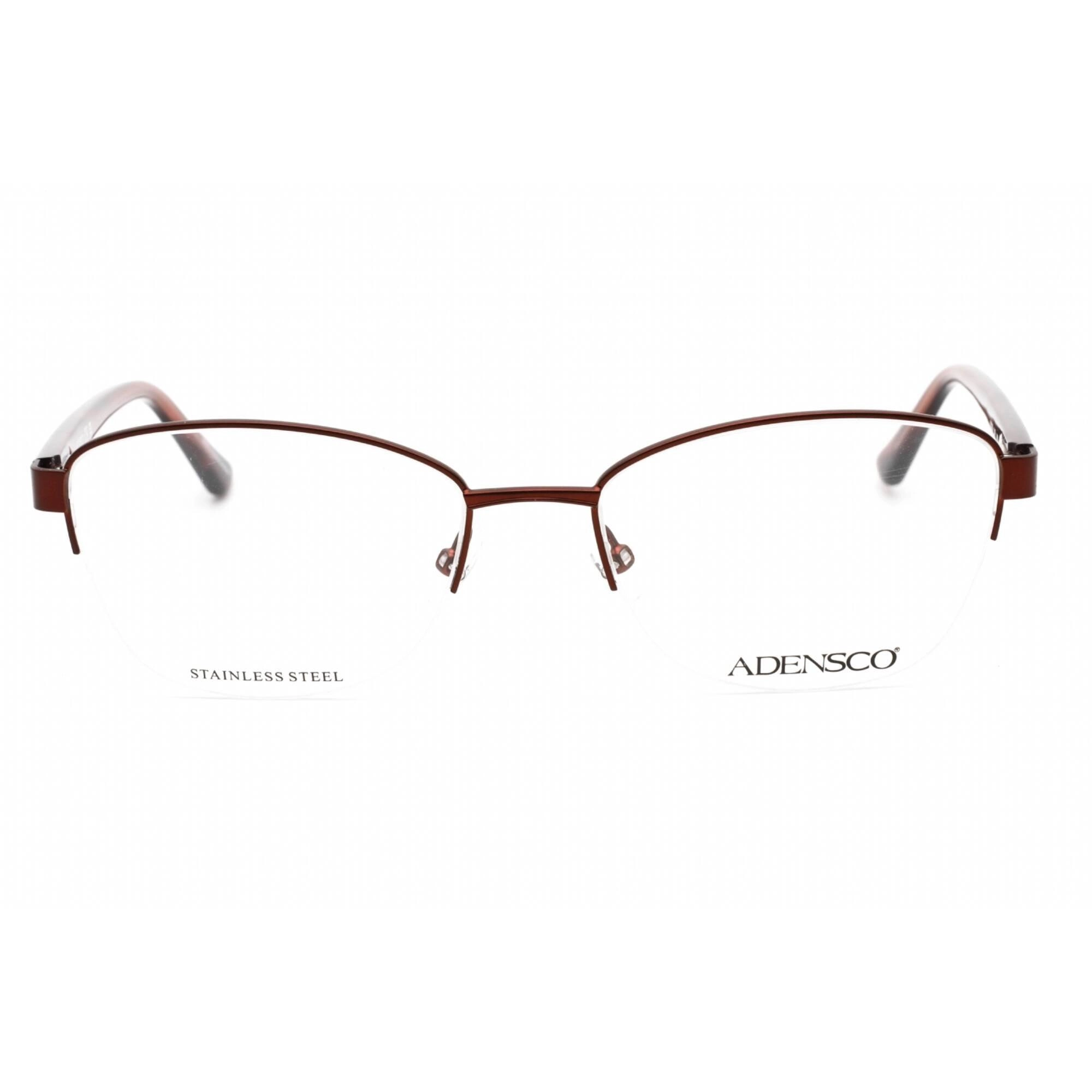 Adensco Women's Eyeglasses - Burgundy Metal Half Rim Cat Eye Frame | AD 235 0LHF 00