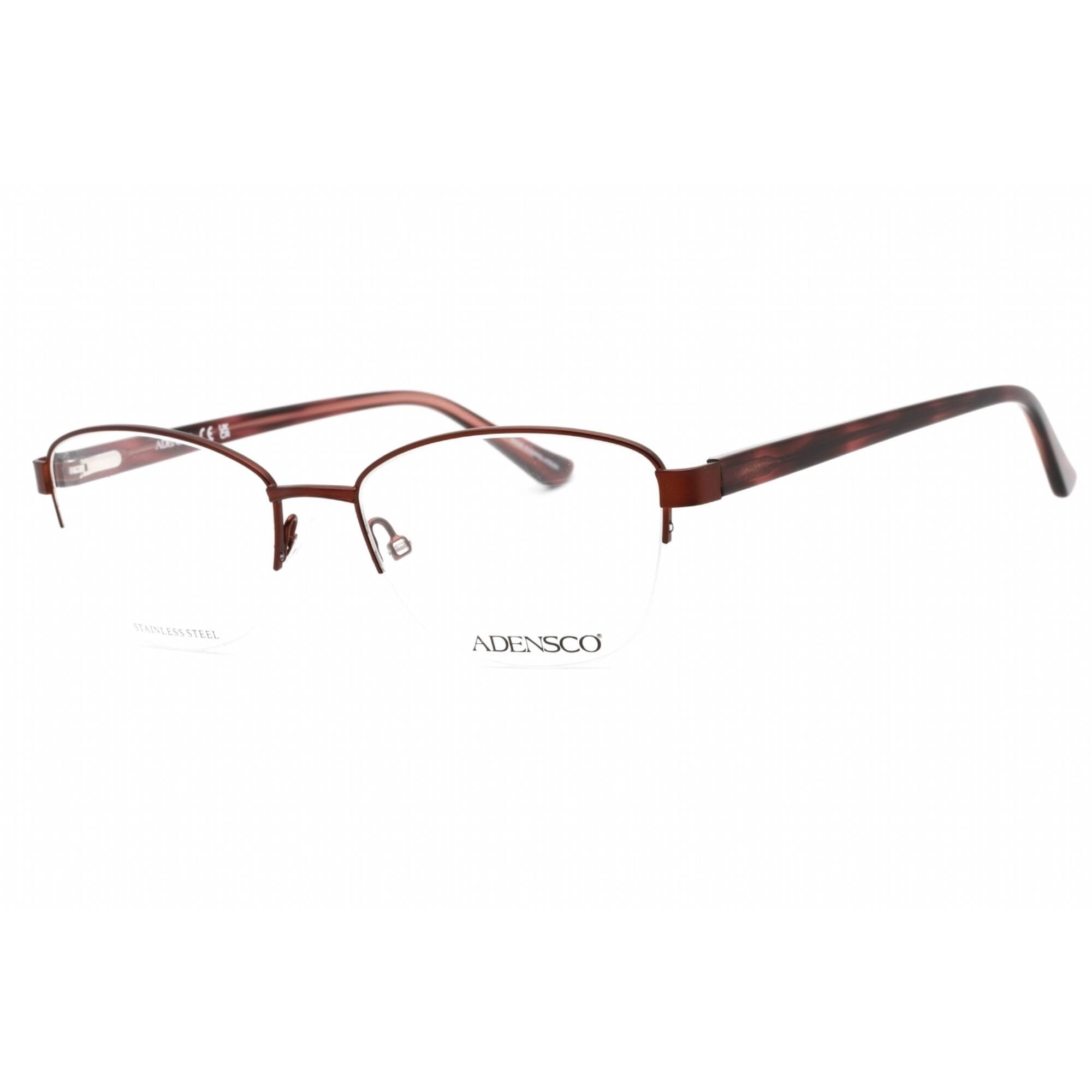 Adensco Women's Eyeglasses - Burgundy Metal Half Rim Cat Eye Frame | AD 235 0LHF 00