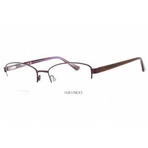 Adensco Women's Eyeglasses - Plum Plastic Half Rim Cat Eye Frame | AD 235 00T7 00