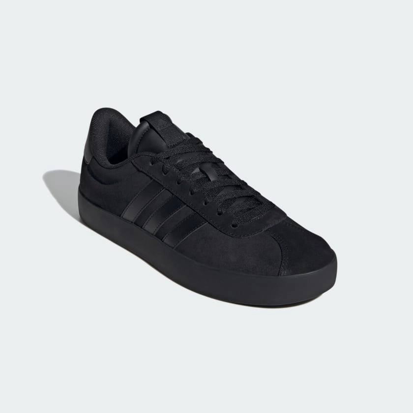 ADIDAS MEN'S VL COURT 3.0 TRIPLE BLACK SNEAKER SHOES