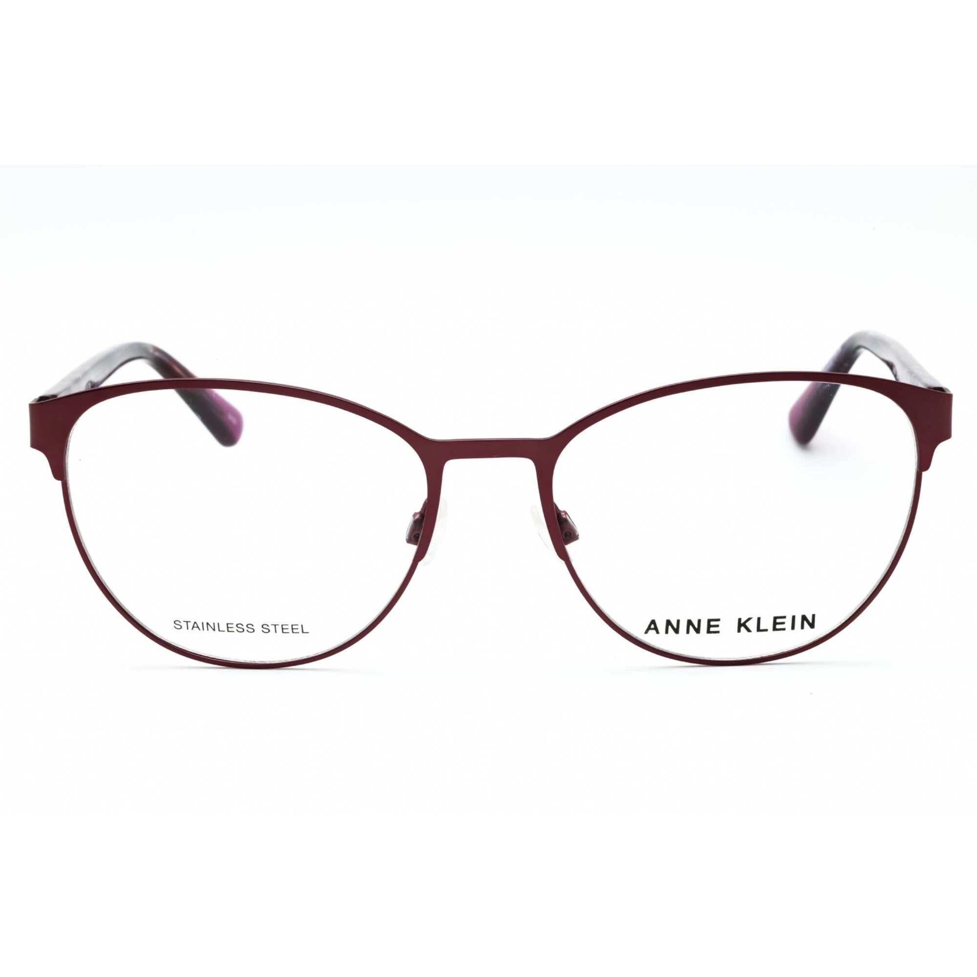 Anne Klein Women's Eyeglasses - Plum Metal Full Rim Oval Shape Frame | AK5097 500