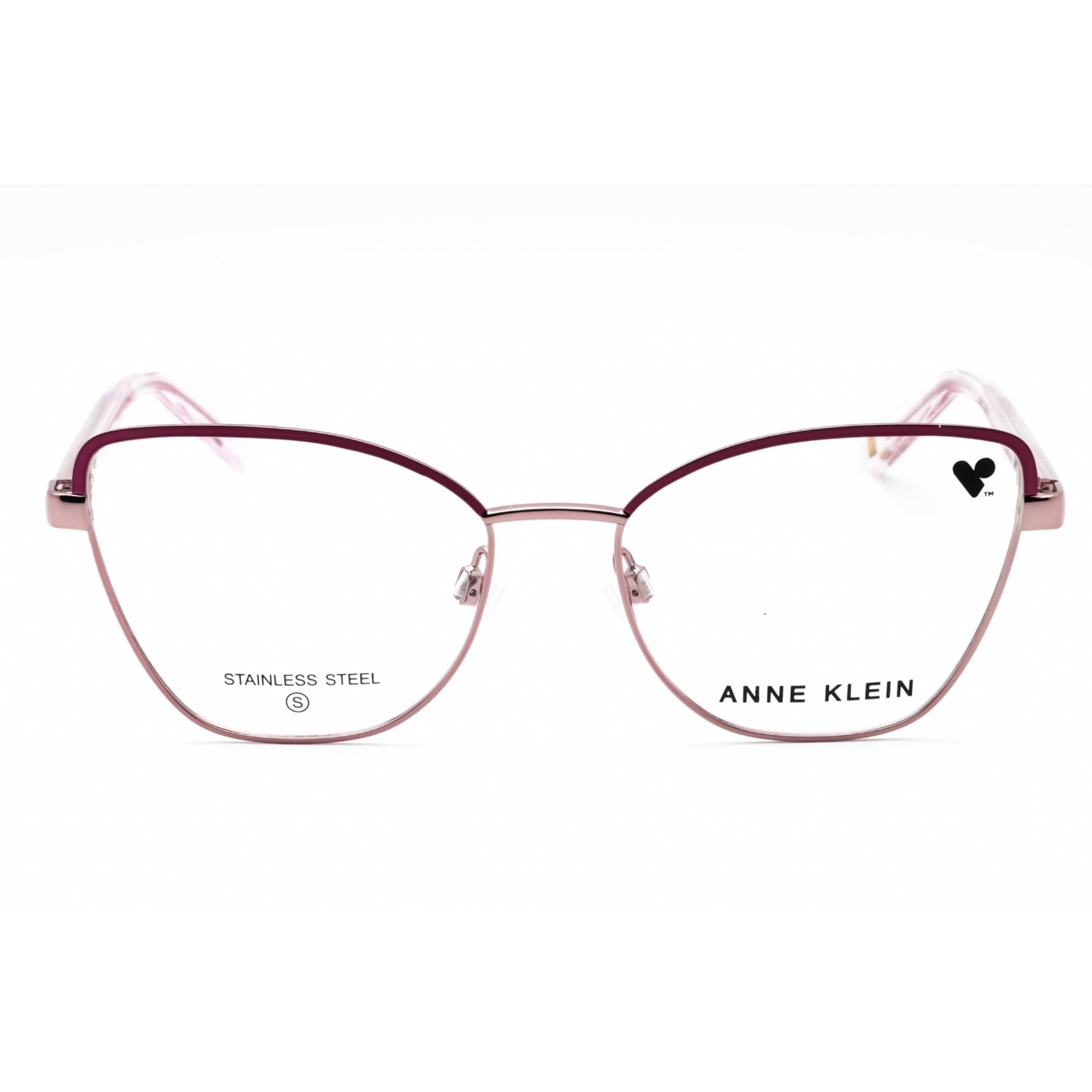 Anne Klein Women's Eyeglasses - Rose Gold Metal Full Rim Cat Eye Frame | AK5112 771