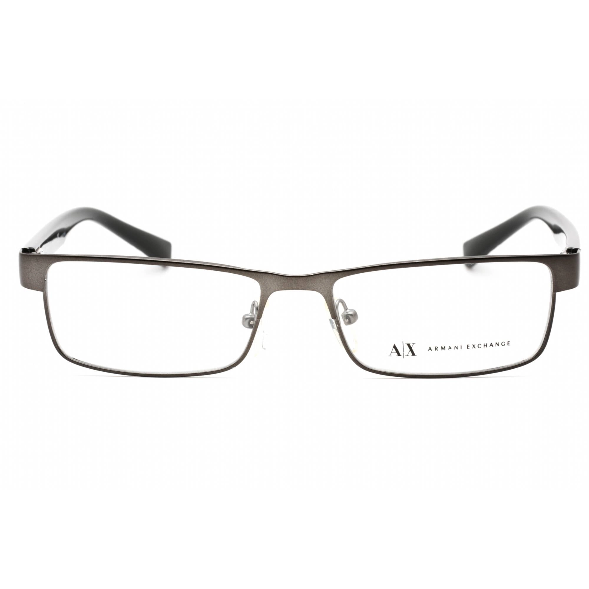 Armani Exchange Women's Eyeglasses - Gunmetal Rectangular Metal Frame | AX1009 6037