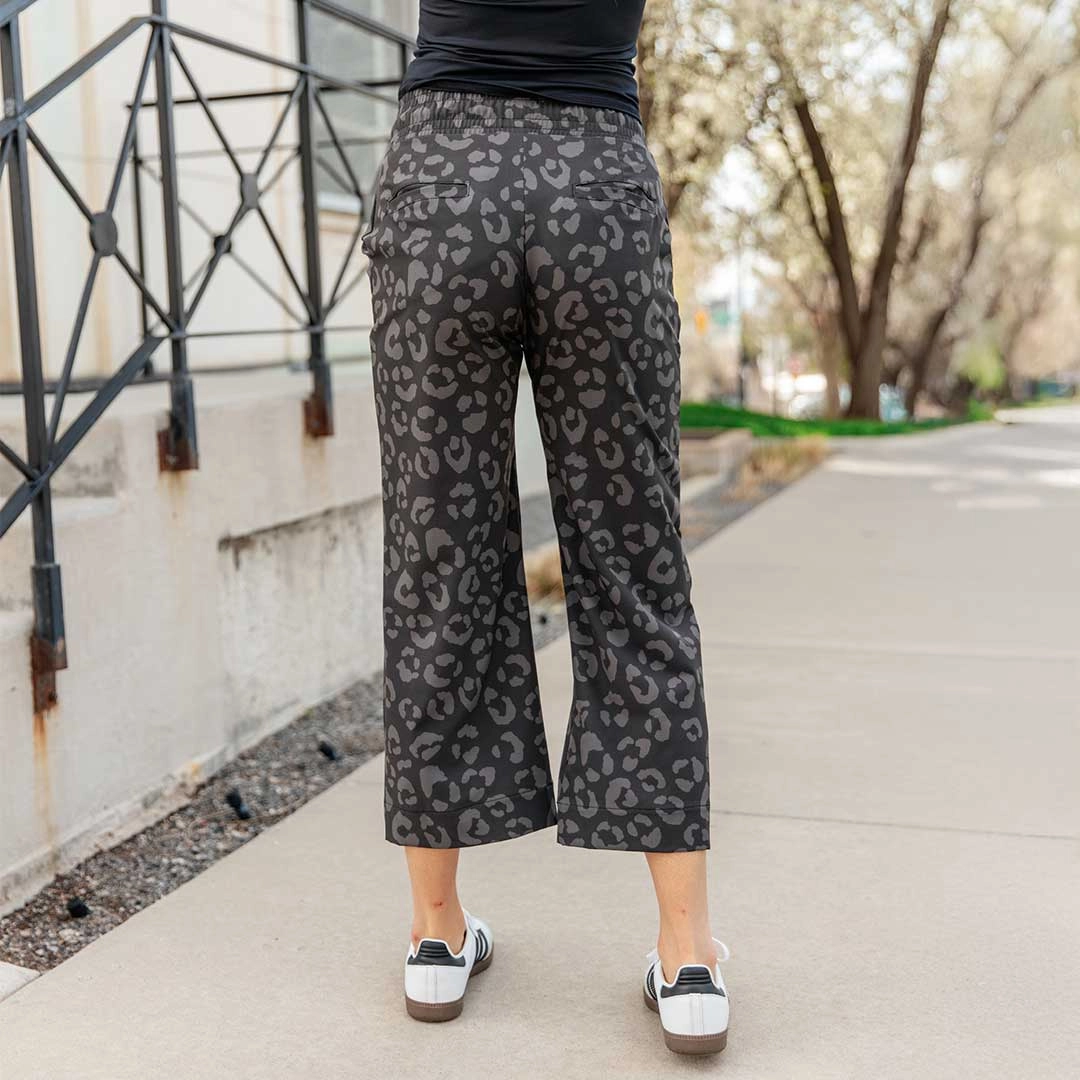 Audrey Wide Leg Pants, Leopard
