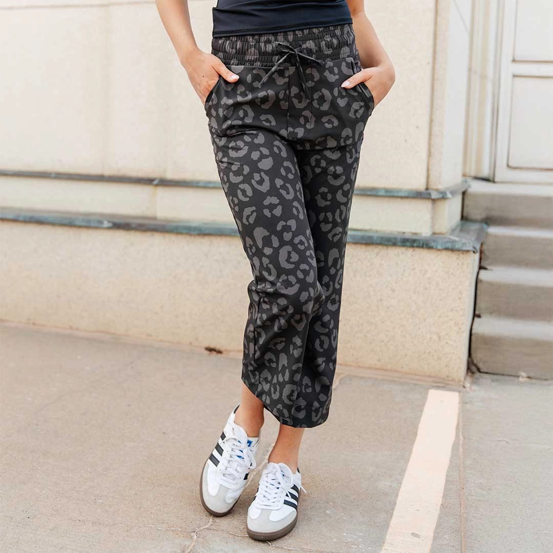 Audrey Wide Leg Pants, Leopard