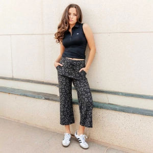 Audrey Wide Leg Pants, Leopard