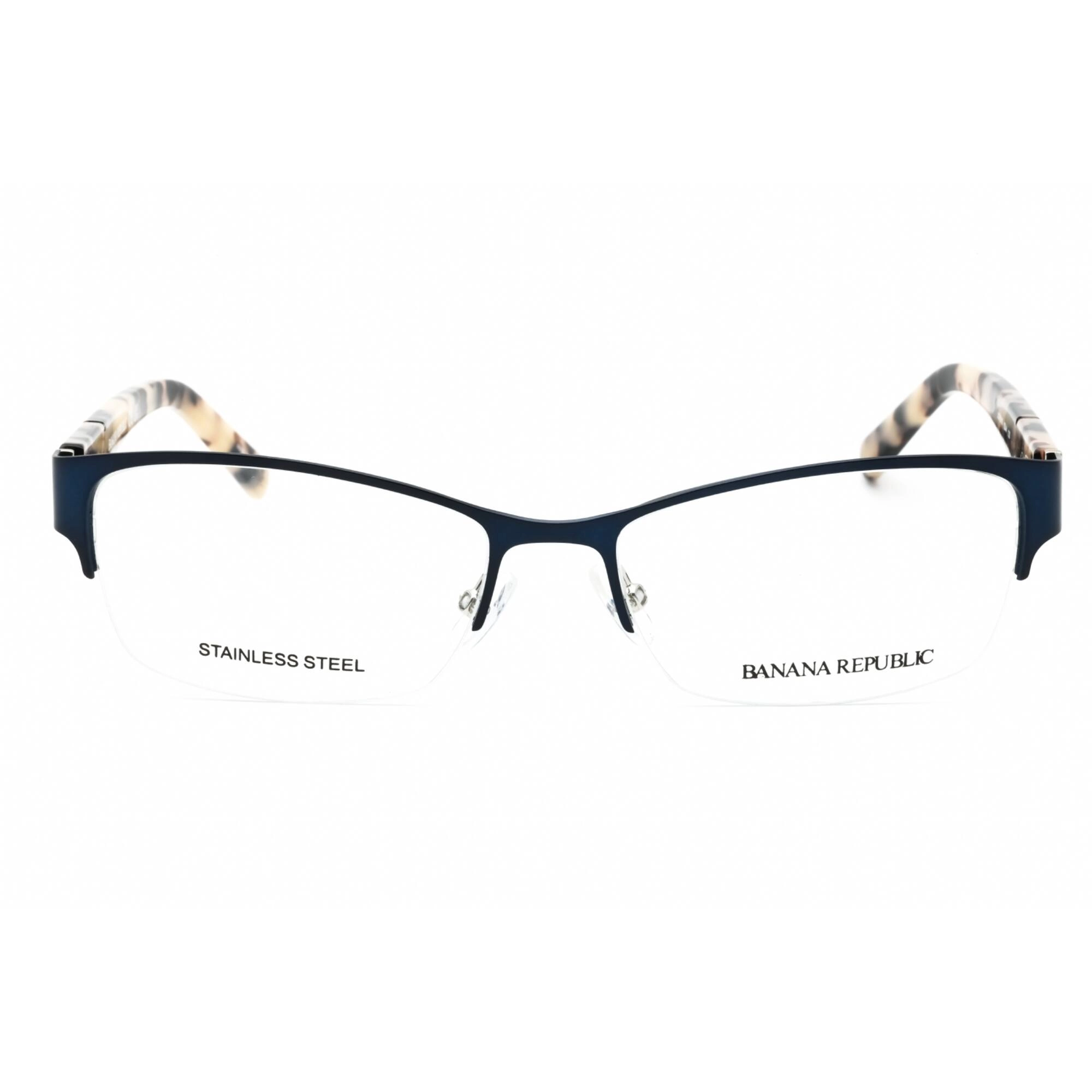 Banana Republic Women's Eyeglasses - 54mm Navy Metal Half Rim Frame | Jordyn 0DA4 00