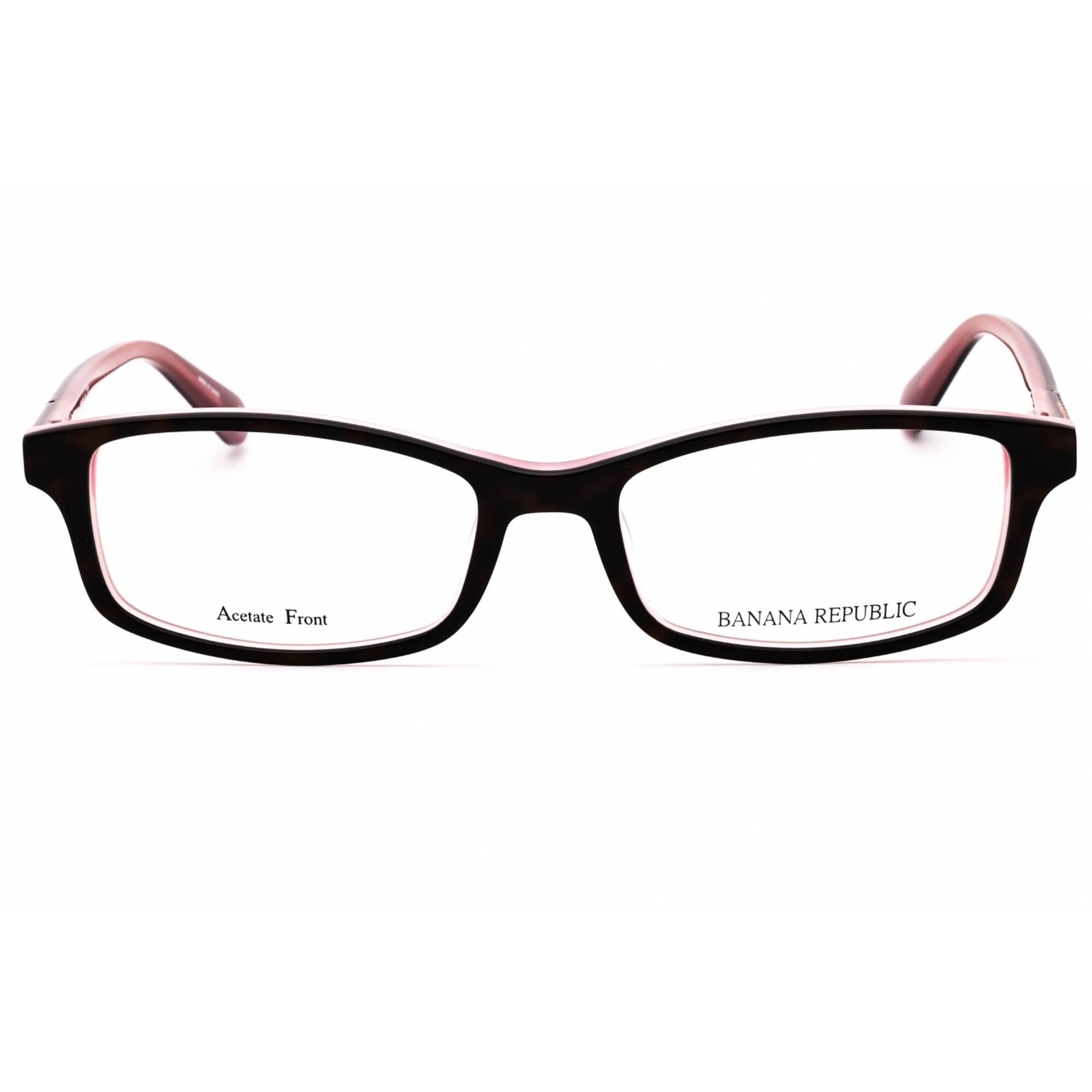Banana Republic Women's Eyeglasses - Brown Havana Pink Rectangular | BR 215 0S0R 00