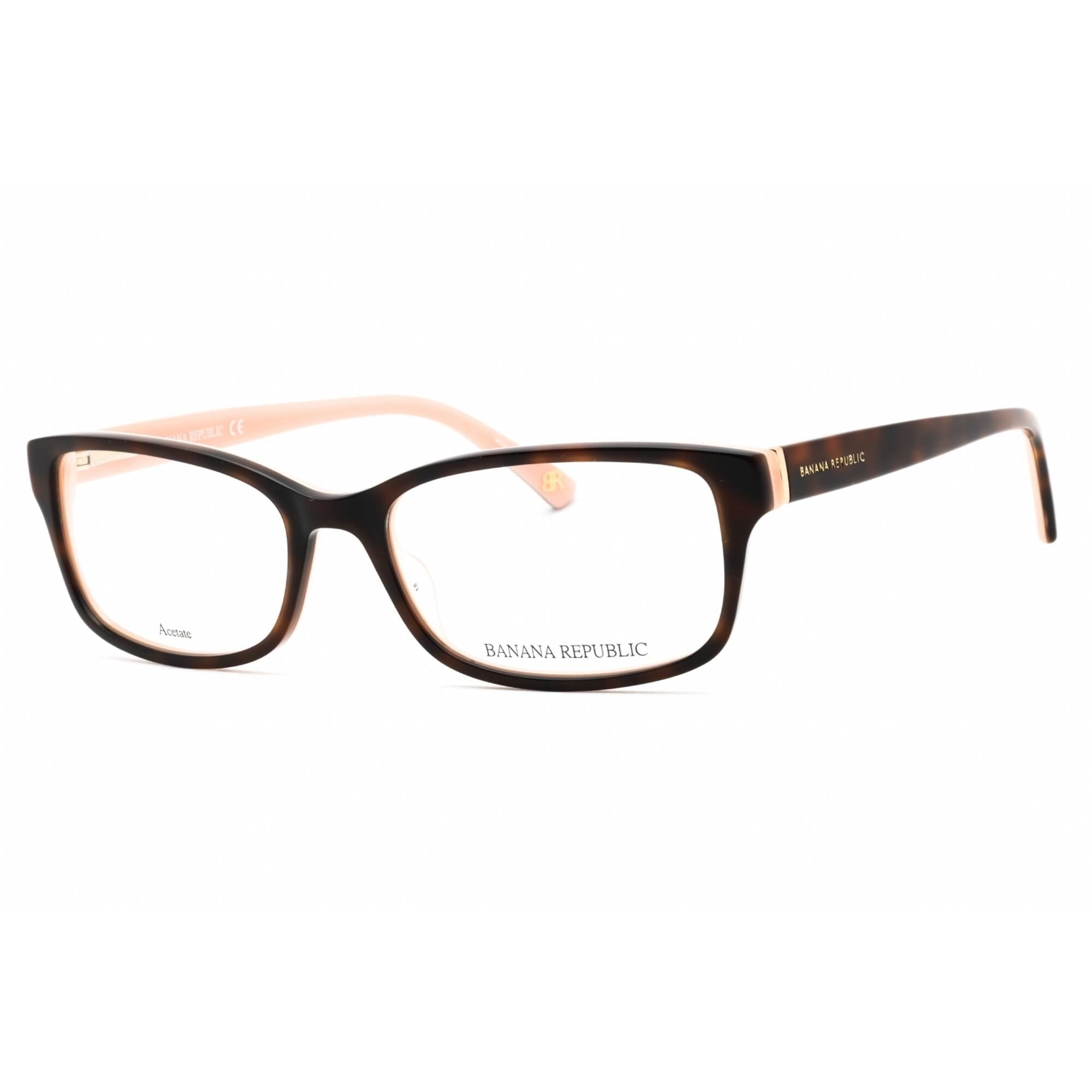 Banana Republic Women's Eyeglasses - Havana Peach Rectangular Frame | CALI/N 0HMV 00