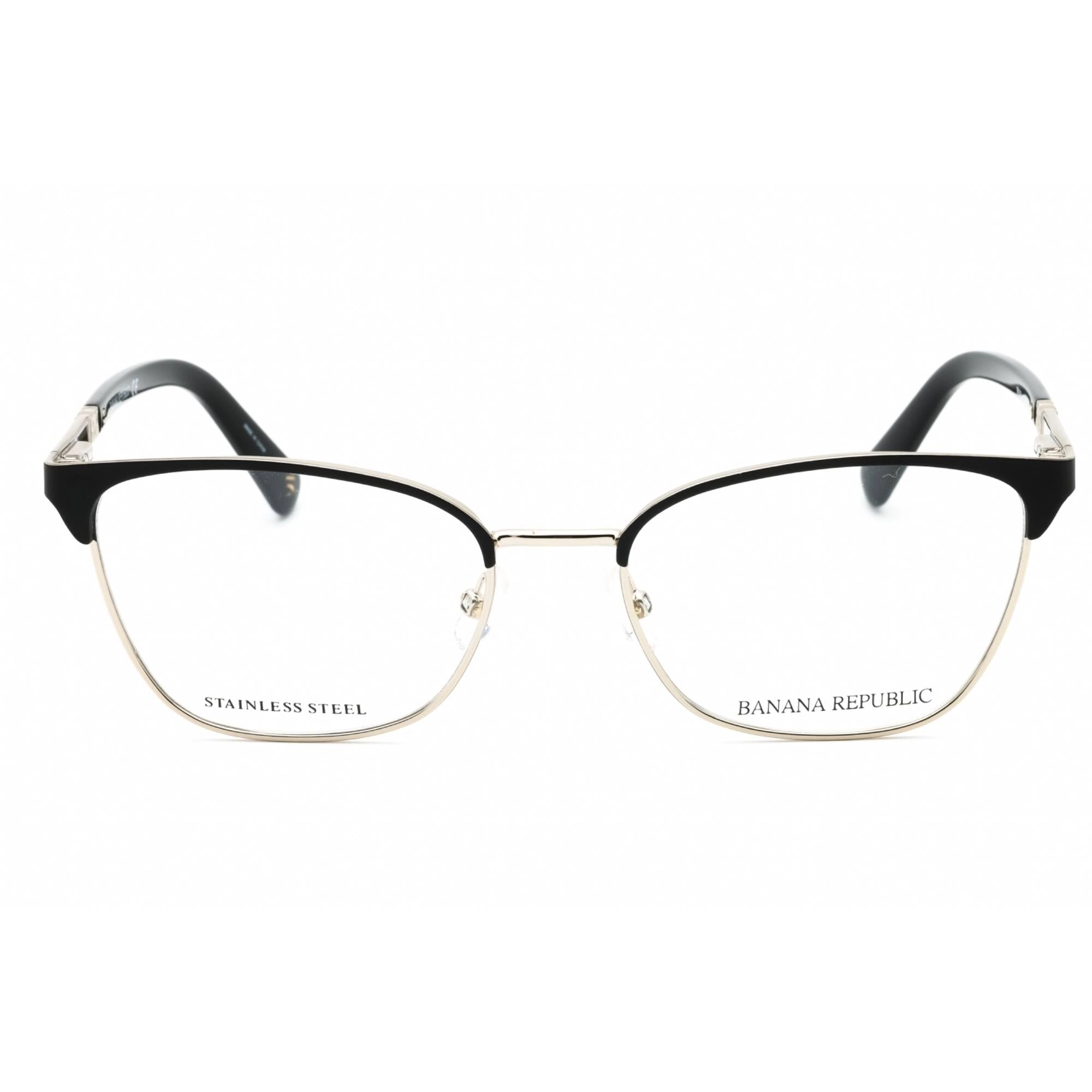 Banana Republic Women's Eyeglasses - Matte Black Gold Full Rim Frame | BR 216 0I46 00