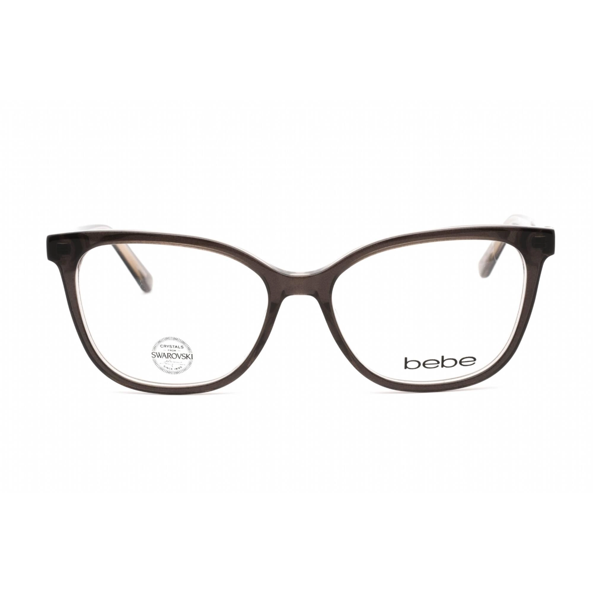 Bebe Women's Eyeglasses - Jet Rectangular Shape Plastic Frame Clear Lens | BB5169 001