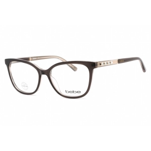 Bebe Women's Eyeglasses - Jet Rectangular Shape Plastic Frame Clear Lens | BB5169 001