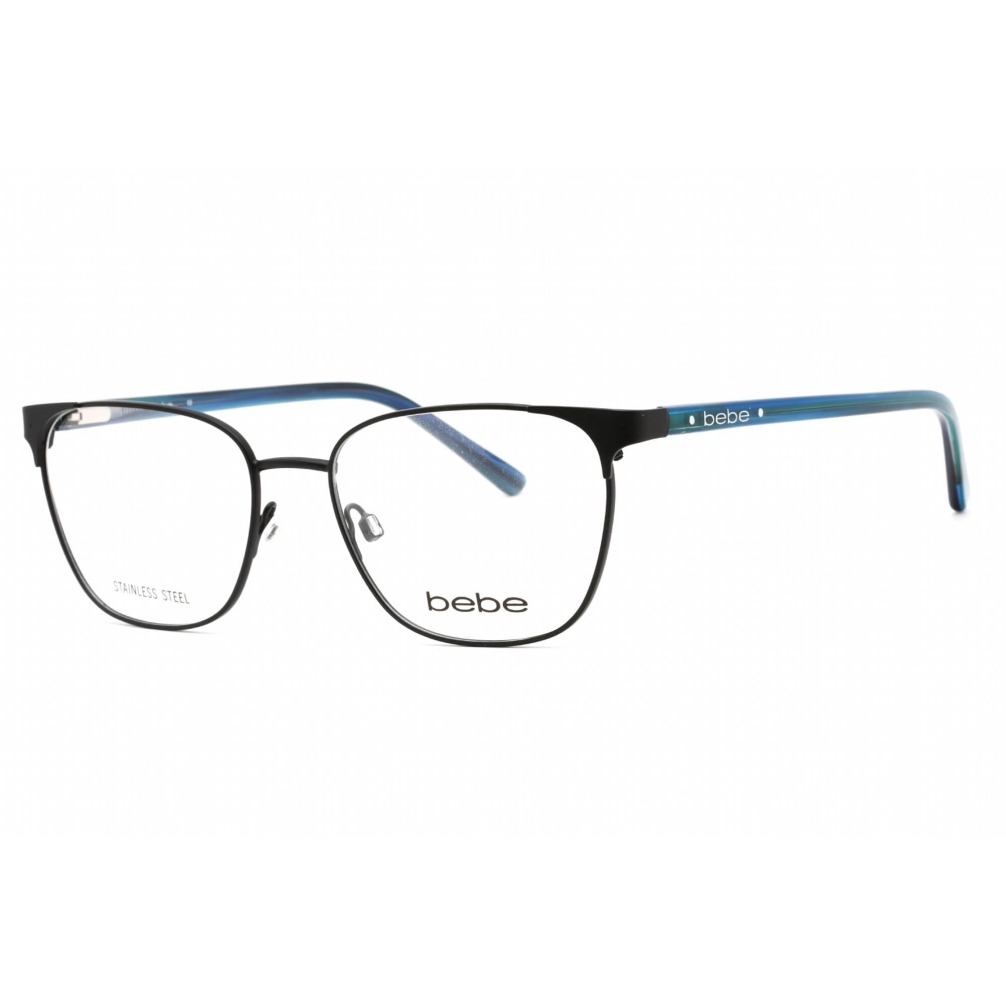 Bebe Women's Eyeglasses - Jet Rectangular Shape Plastic Frame Clear Lens | BB5200 001