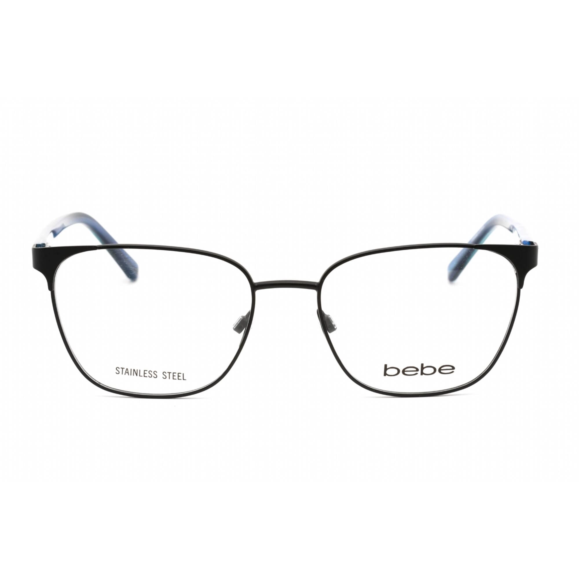 Bebe Women's Eyeglasses - Jet Rectangular Shape Plastic Frame Clear Lens | BB5200 001
