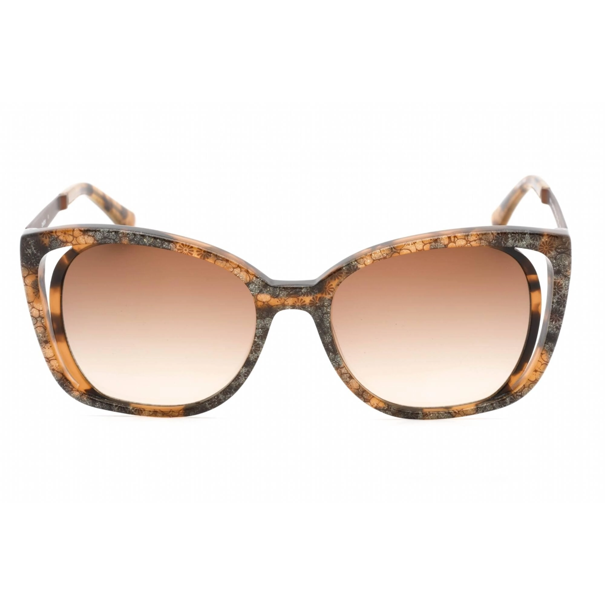 Bebe Women's Sunglasses - Topaz Floral Plastic Full Rim Rectangular Frame | BB7210 280