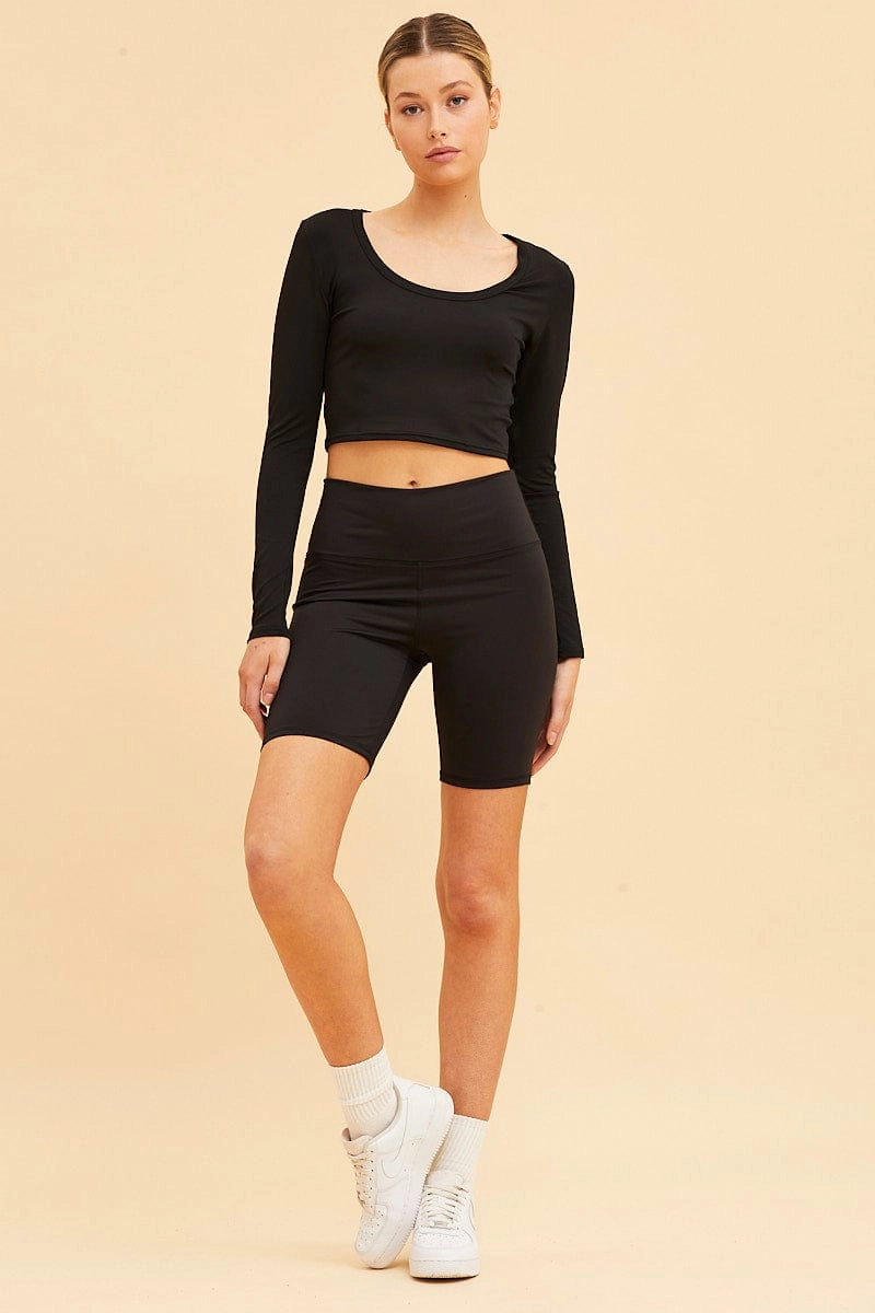 Black Bike Short 7" Length Active