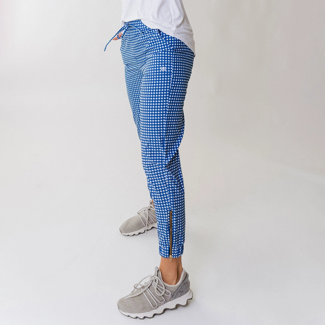 Blue Gingham Jetsetters