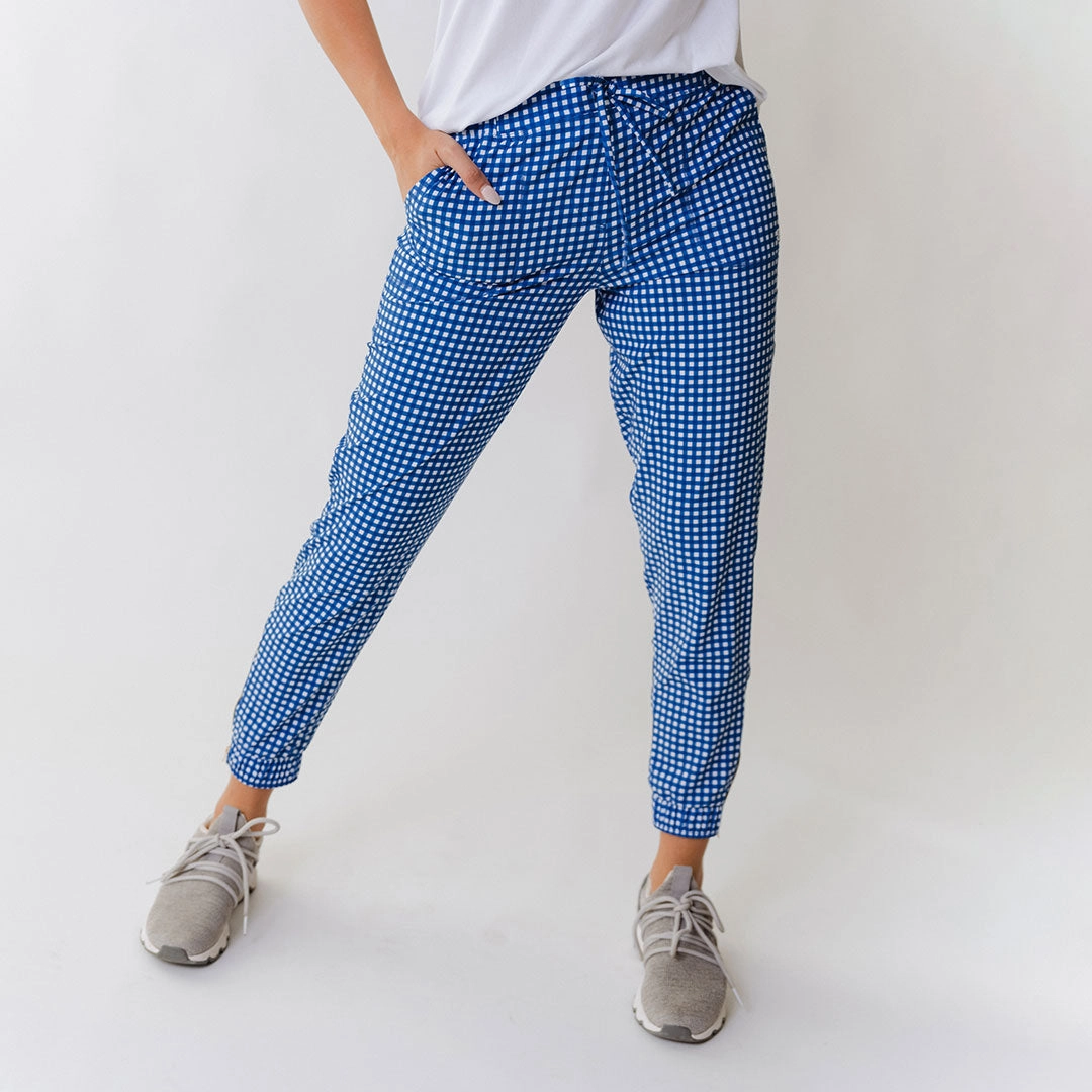 Blue Gingham Jetsetters
