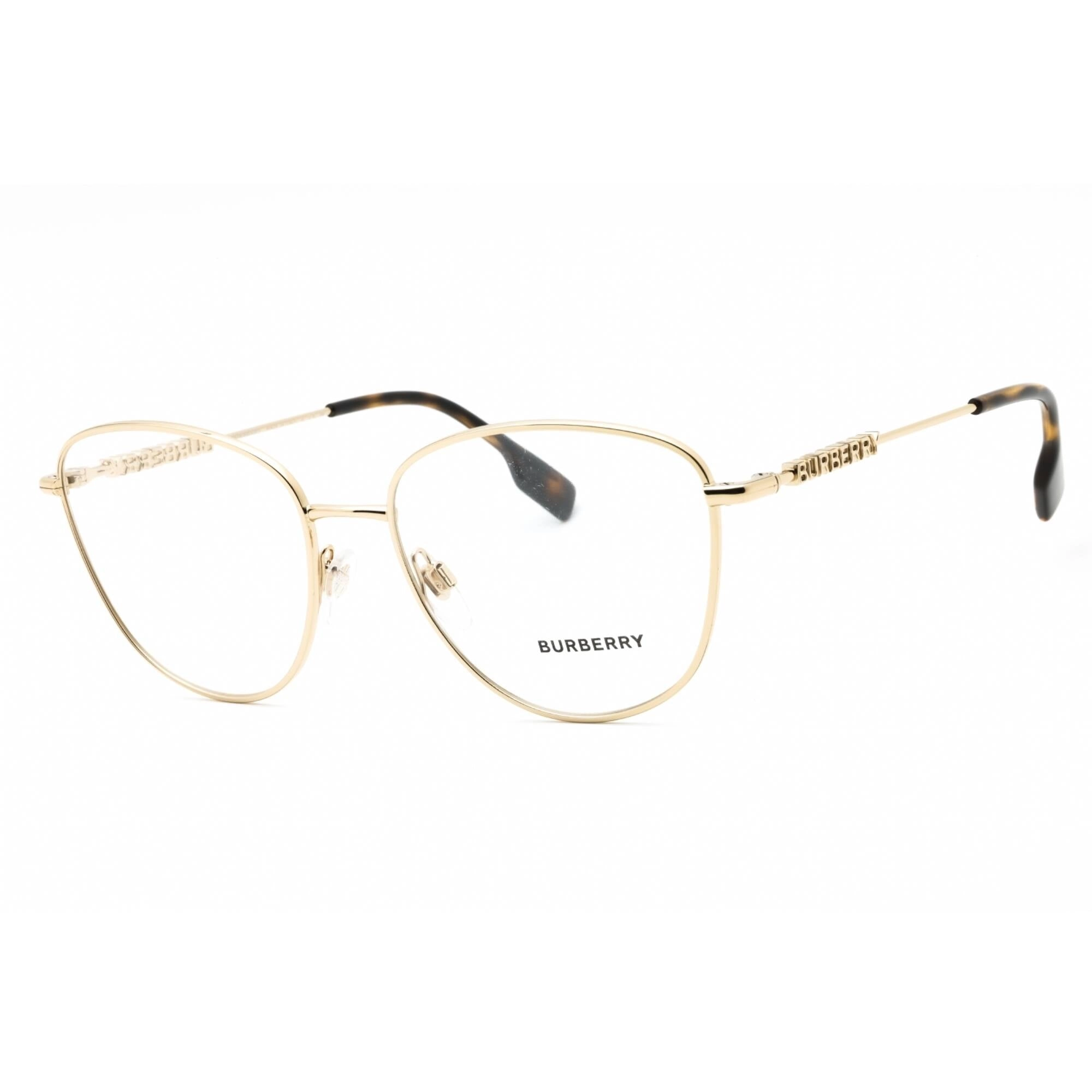 Burberry Women's Eyeglasses - Light Gold Metal Cat Eye Full Rim Frame | 0BE1376 1340
