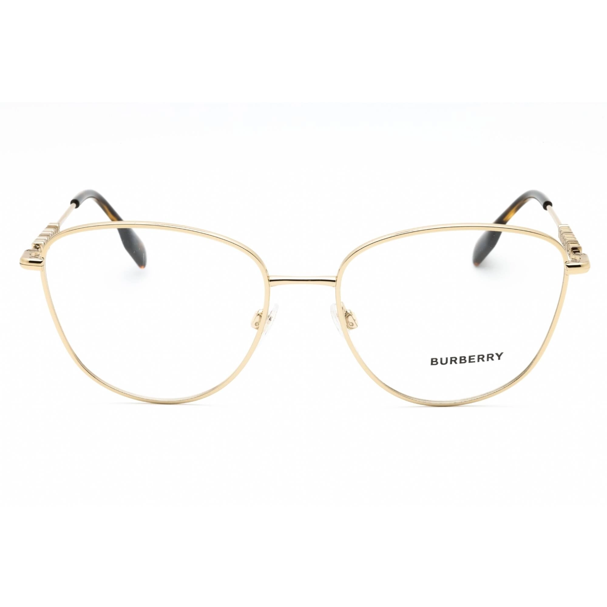 Burberry Women's Eyeglasses - Light Gold Metal Cat Eye Full Rim Frame | 0BE1376 1340