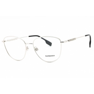 Burberry Women's Eyeglasses - Silver Metal Full Rim Cat Eye Shape Frame| 0BE1376 1005