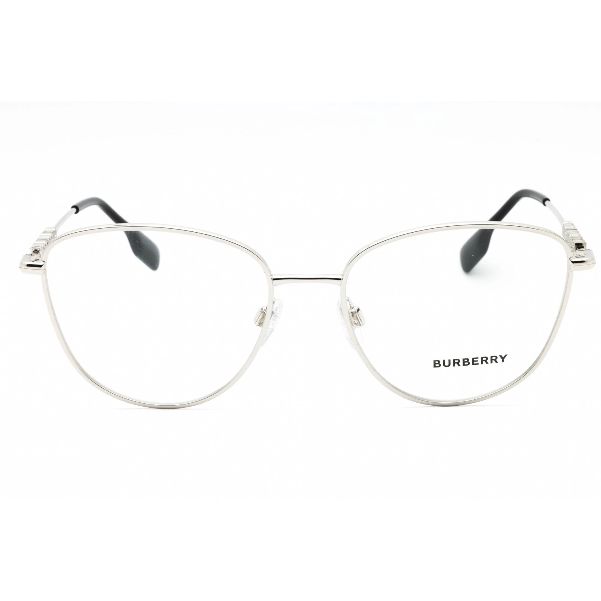 Burberry Women's Eyeglasses - Silver Metal Full Rim Cat Eye Shape Frame| 0BE1376 1005