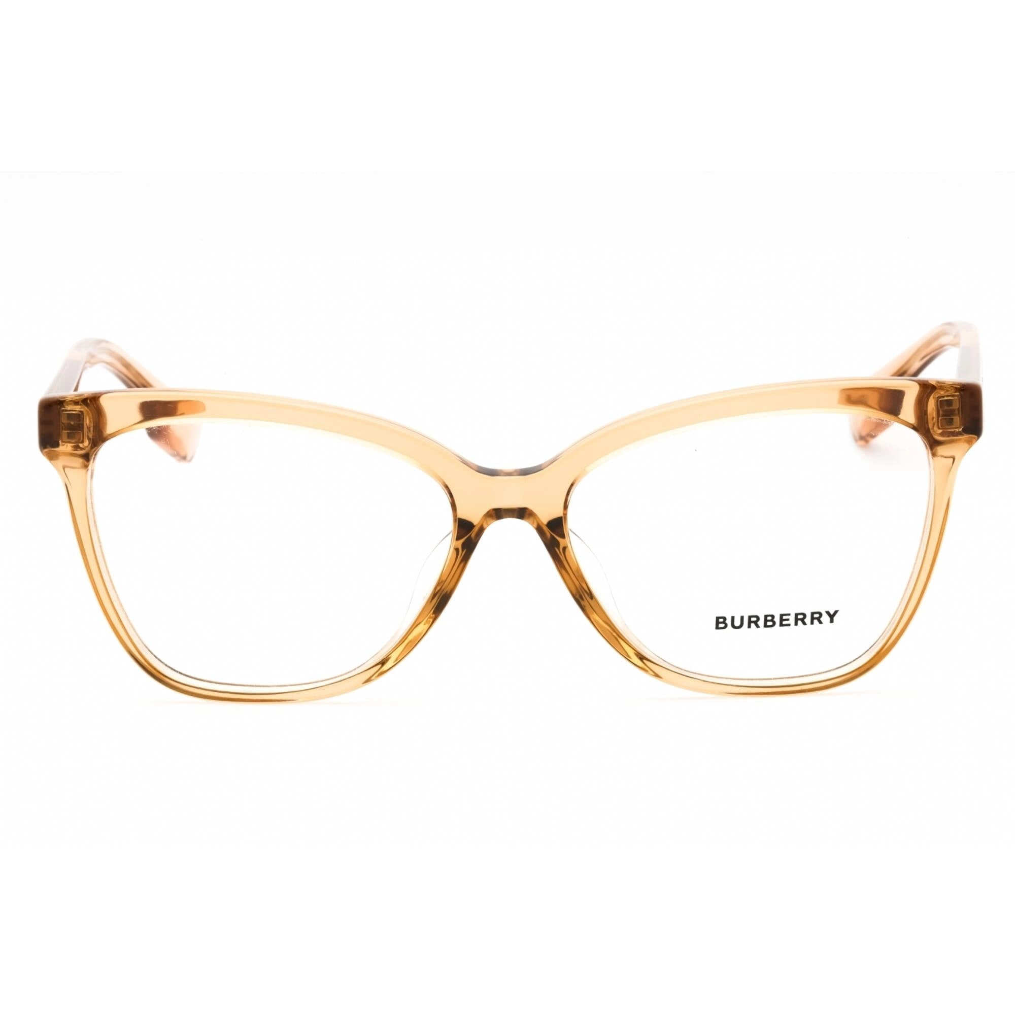 Burberry Women's Eyeglasses - Transparent Brown Plastic Cat Eye Frame | 0BE2364F 3779