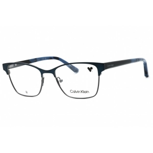 Calvin Klein Women's Eyeglasses - Blue Metal Cat Eye Full Rim Frame | CK23107 414