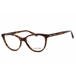 Calvin Klein Women's Eyeglasses - Cat Eye Brown Havana Plastic Frame | CK21519 220