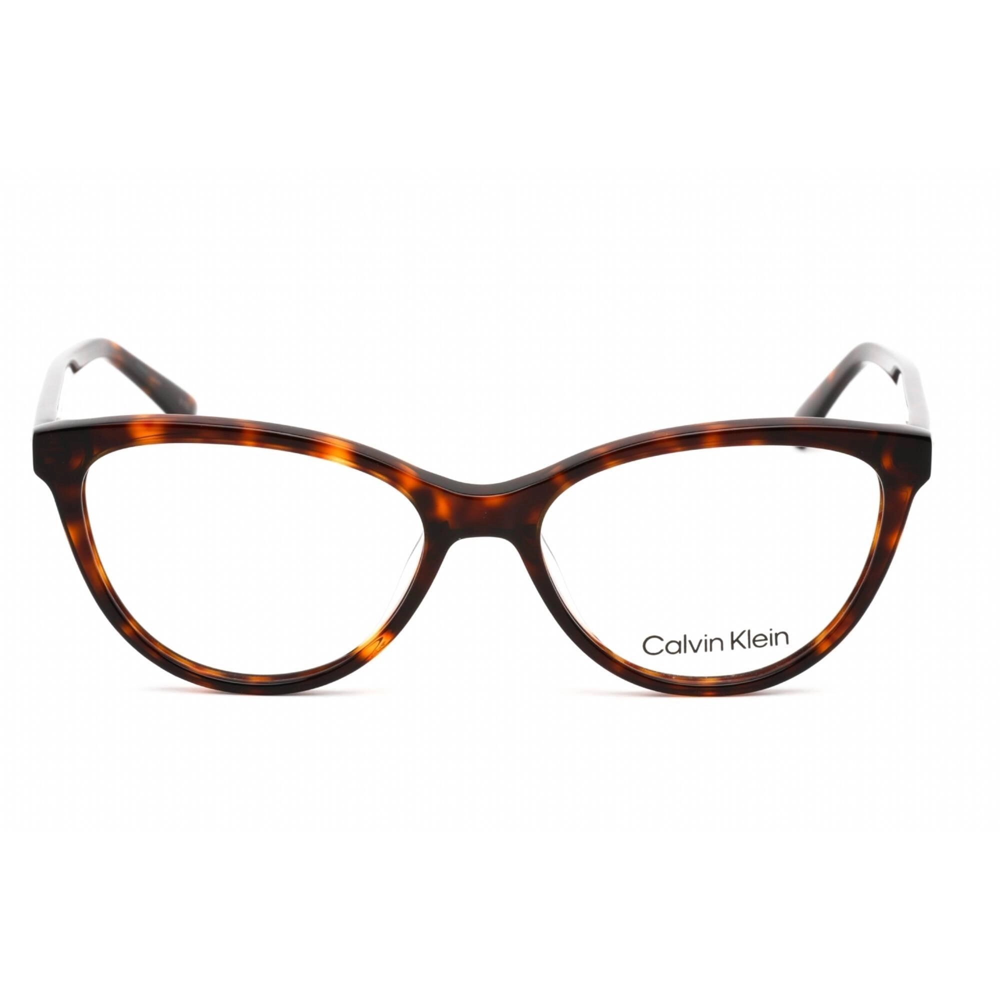 Calvin Klein Women's Eyeglasses - Cat Eye Brown Havana Plastic Frame | CK21519 220