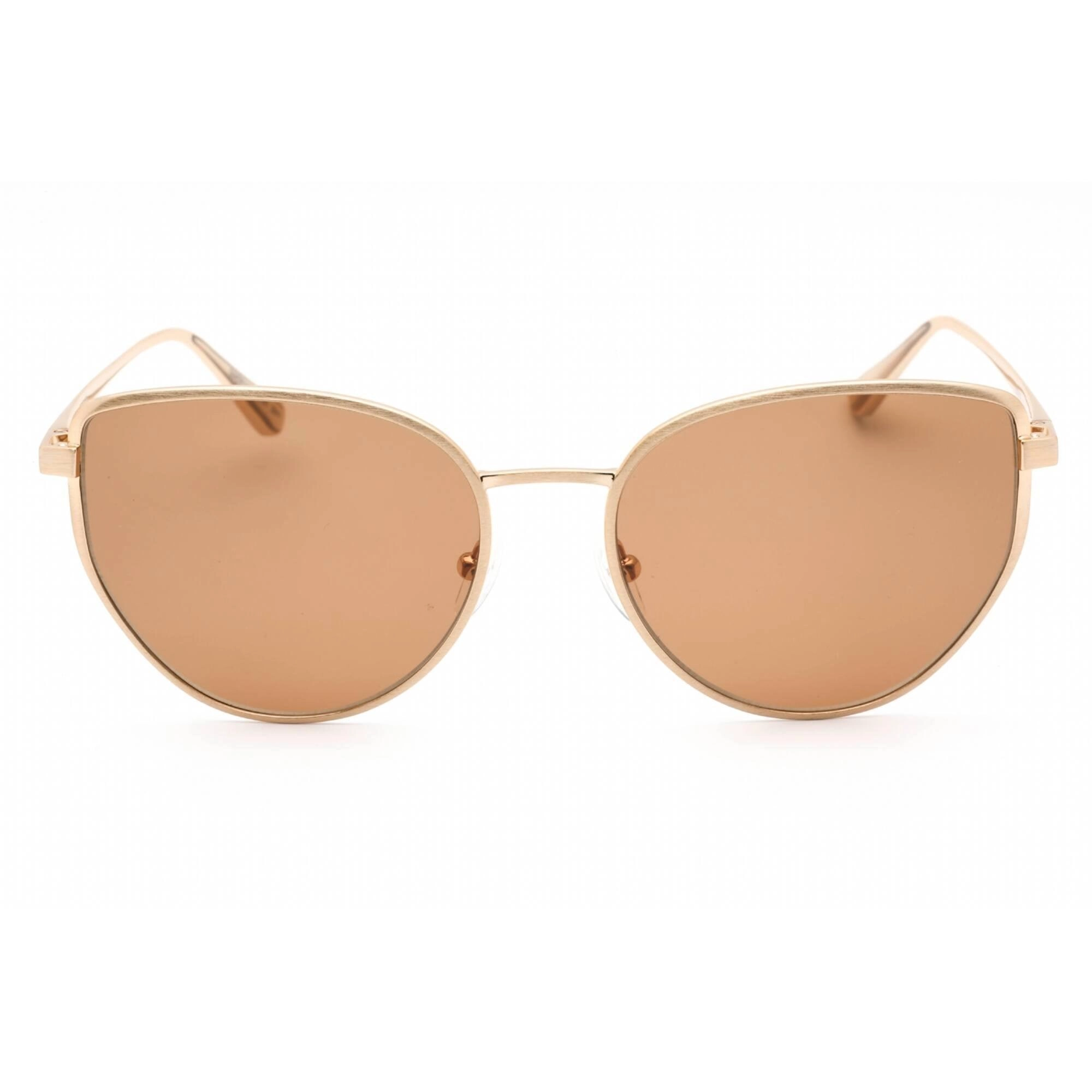 Calvin Klein Women's Sunglasses - Yellow Gold Cat Eye Frame Brown Lens | CK22113S 718