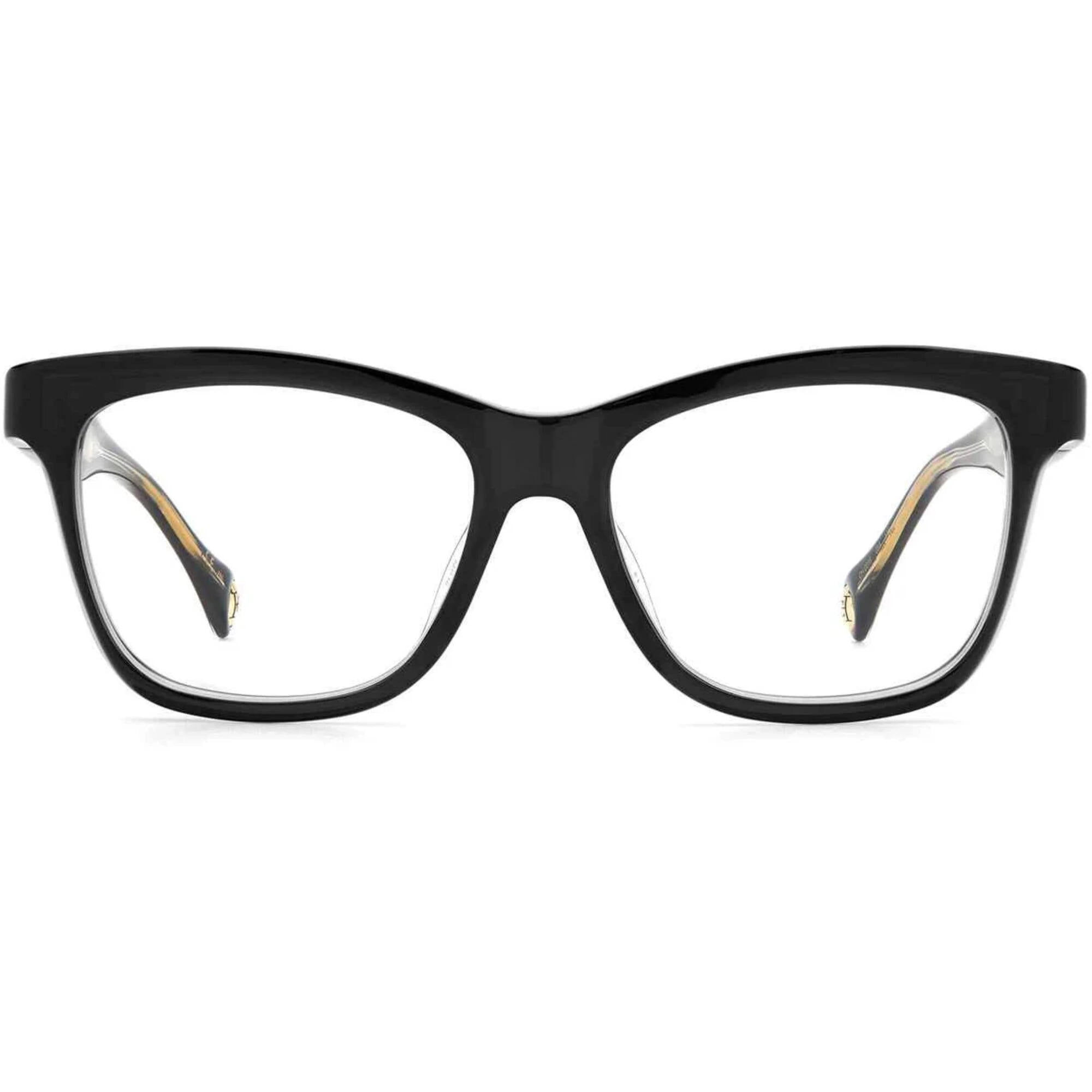Carolina Herrera Women's Eyeglasses - Black Grey Acetate Cat Eye Frame | CH 0016 008A