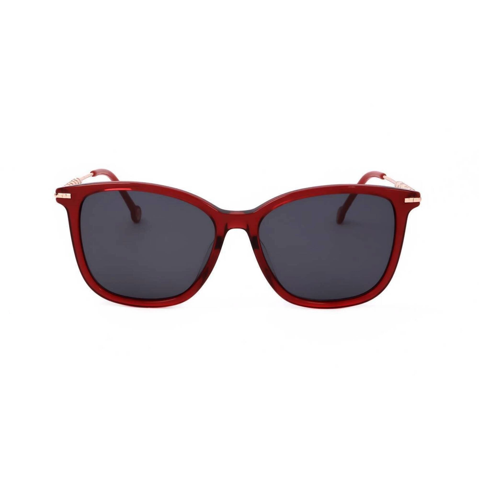 Carolina Herrera Women's Sunglasses - Red Square Frame Grey Lens | HER 0100/G 0C9A