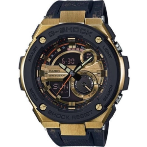 Casio Men's Watch - G-Shock Gold and Black Analog-Digital Dial Strap | GST-200CP-9ACR