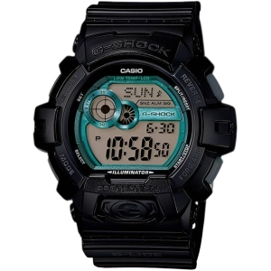 Casio Men's Watch - G-Shock Grey and Blue Digi Dial Black Resin Strap | GLS8900-1
