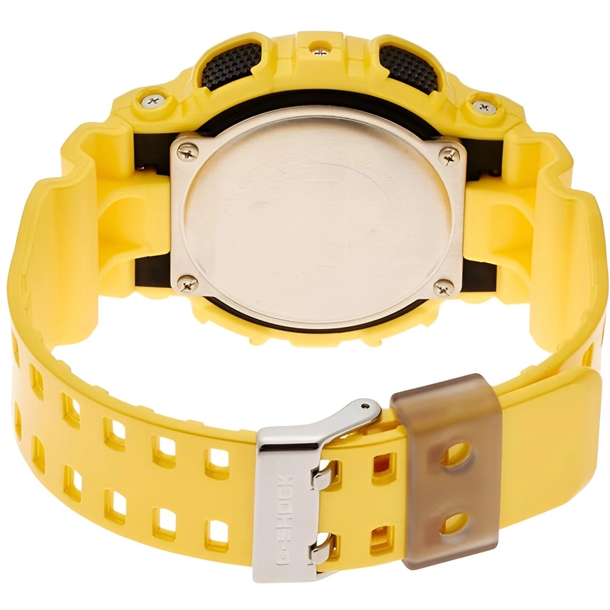 Casio Men's Watch - G-Shock Metallic Yellow Resin Strap Analog-Digital | GA110NM-9A