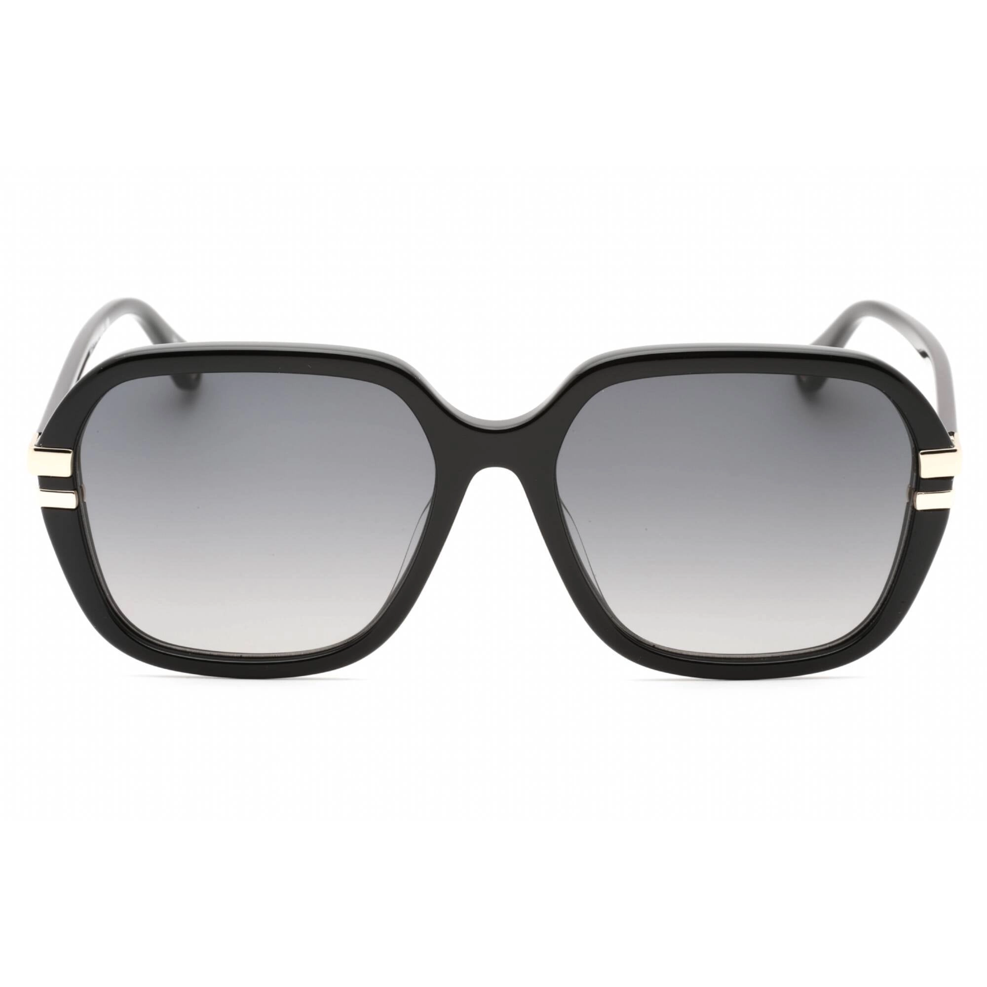 Chloe Women's Sunglasses - Black Square Full Rim Plastic Frame Grey Lens | CH0204S 001