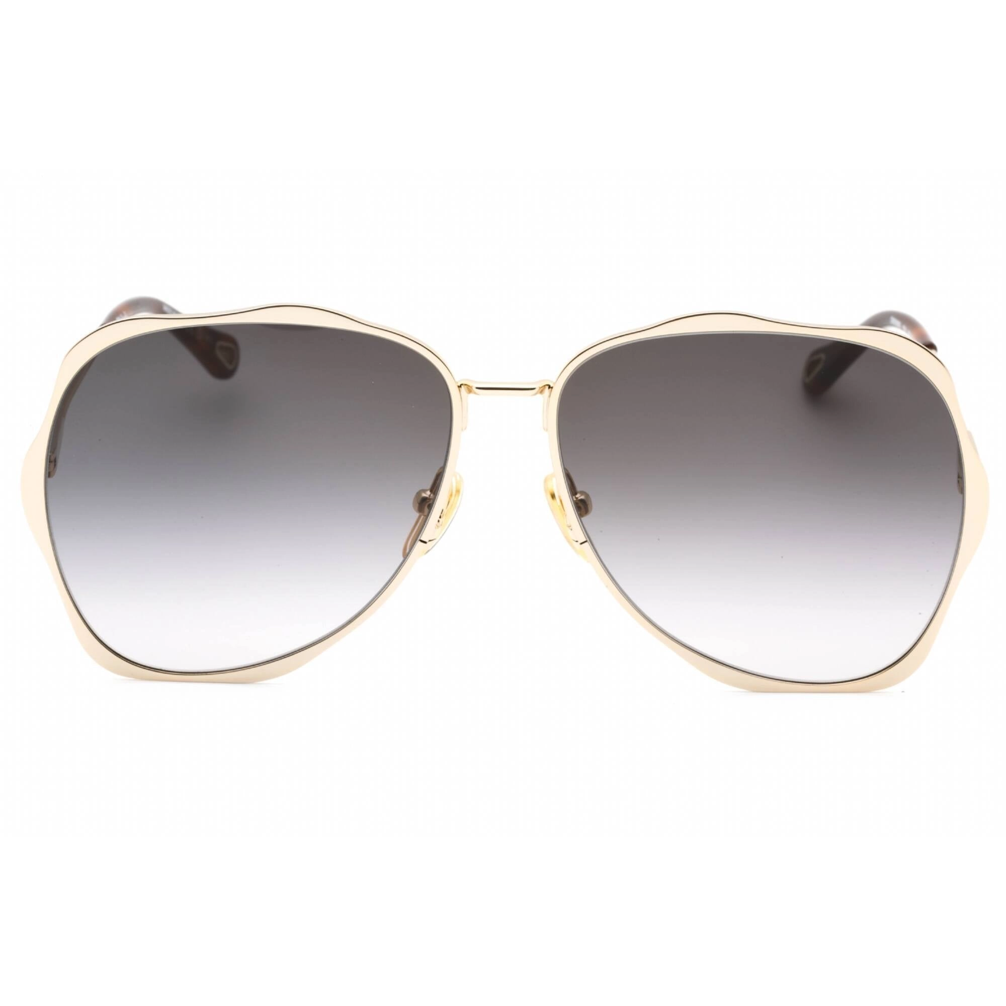 Chloe Women's Sunglasses - Gold Full Rim Metal Frame Grey Lens | CH0183S 001