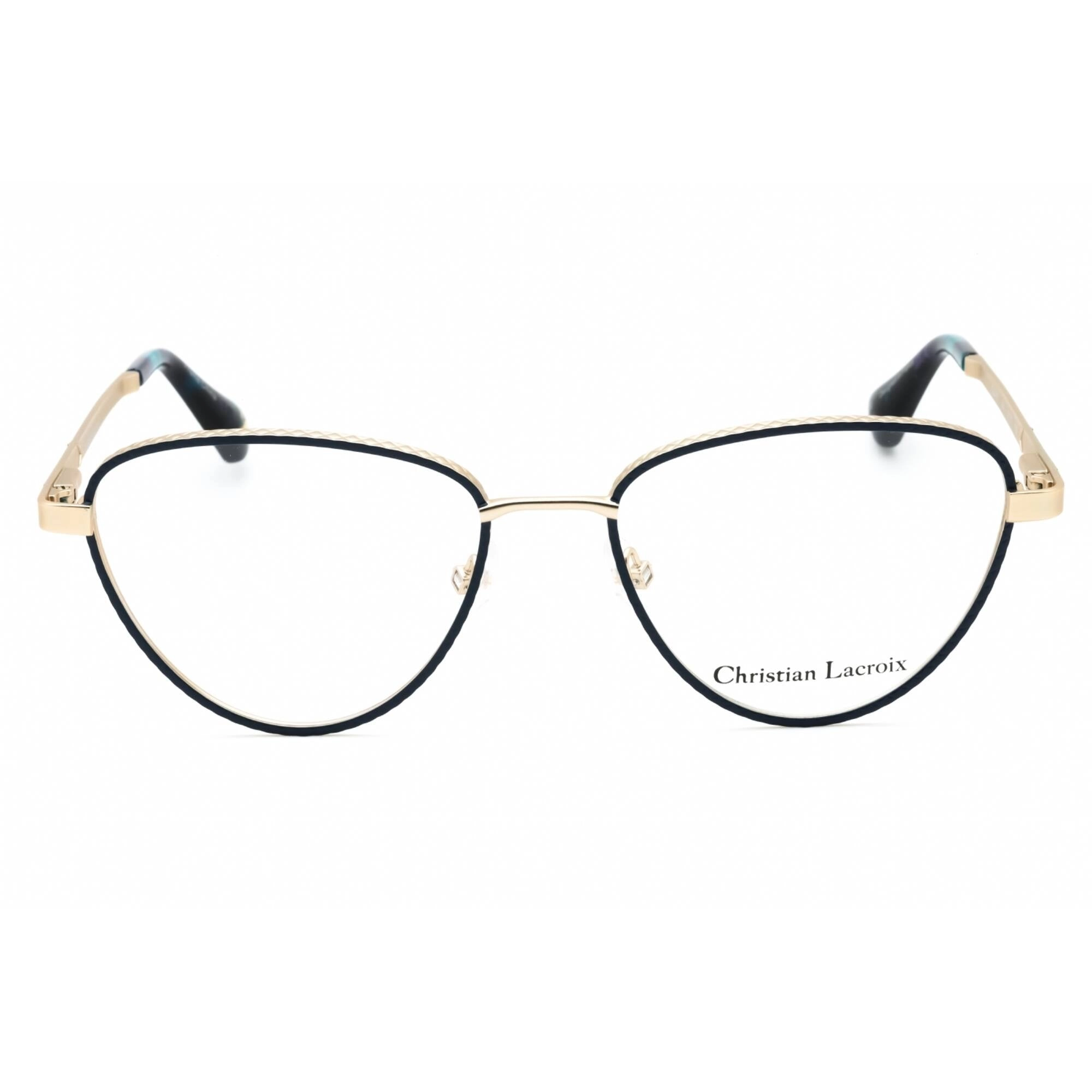 Christian Lacroix Women's Eyeglasses - Navy/Gold Cat Eye Full Rim Frame | CL3063 588