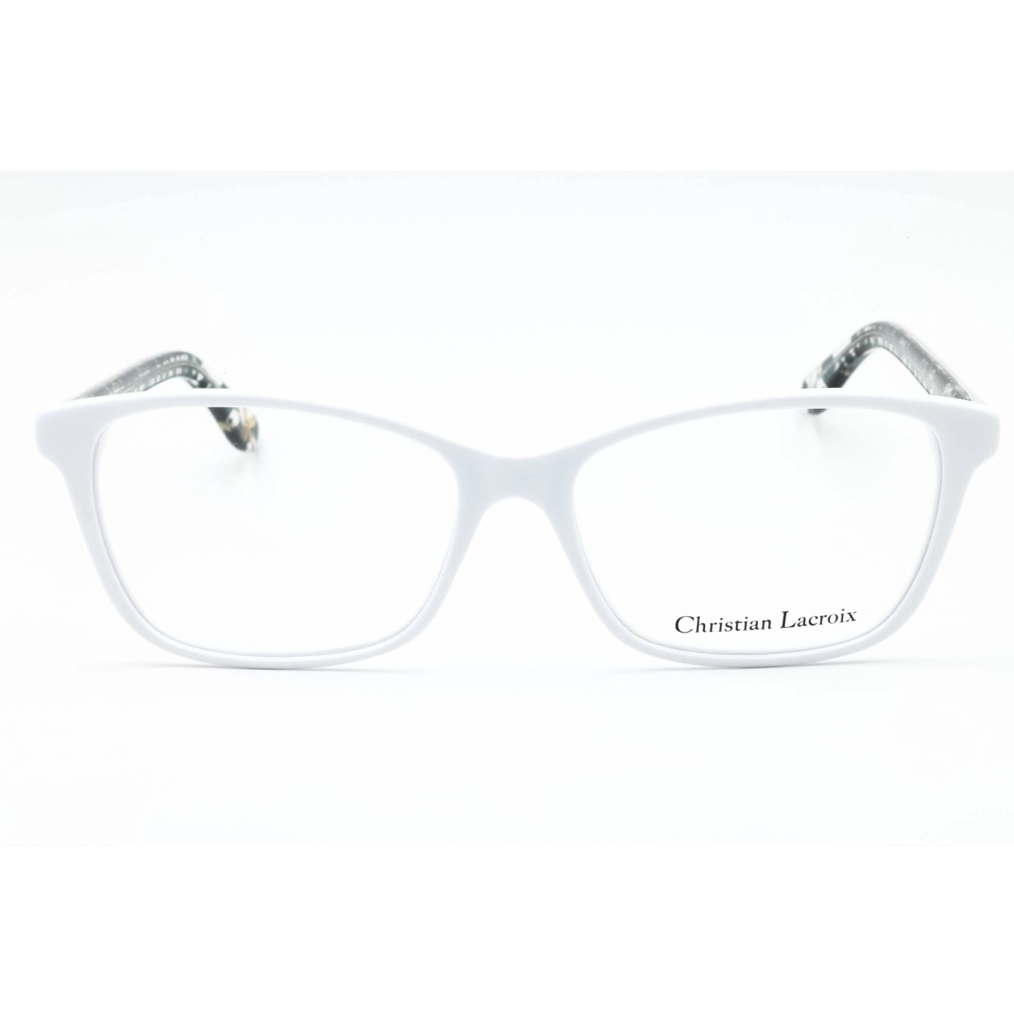 Christian Lacroix Women's Eyeglasses - White/Ivy Plastic Cat Eye Frame | CL1044 805