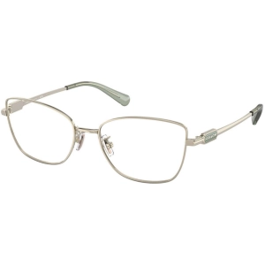 Coach Women's Eyeglasses - Shiny Light Gold Metal Cat Eye Frame Demo Lens | 5147 9425
