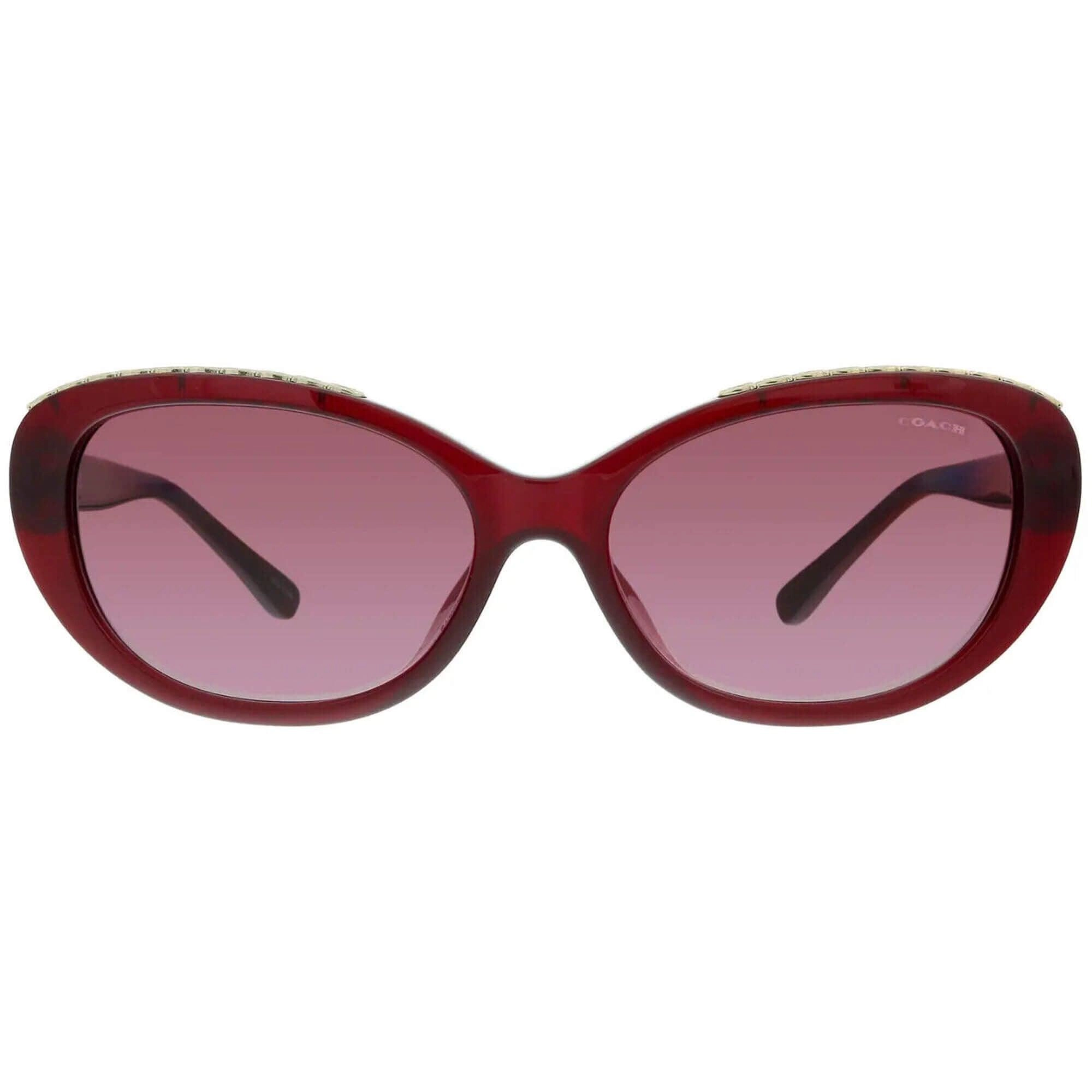 Coach Women's Sunglasses - Burgundy Gradient Lens Cat Eye Frame | 0HC8296U 56158H56