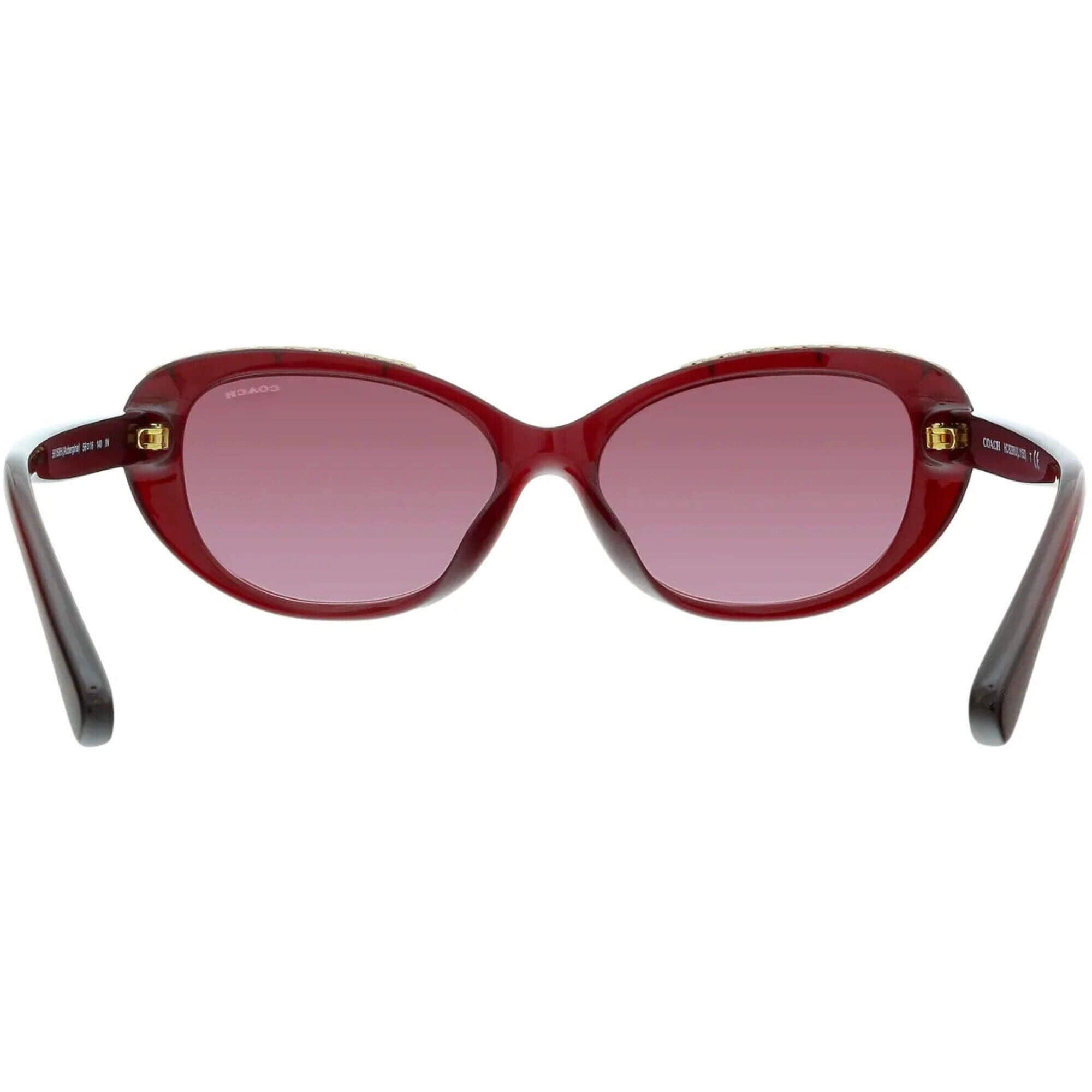 Coach Women's Sunglasses - Burgundy Gradient Lens Cat Eye Frame | 0HC8296U 56158H56