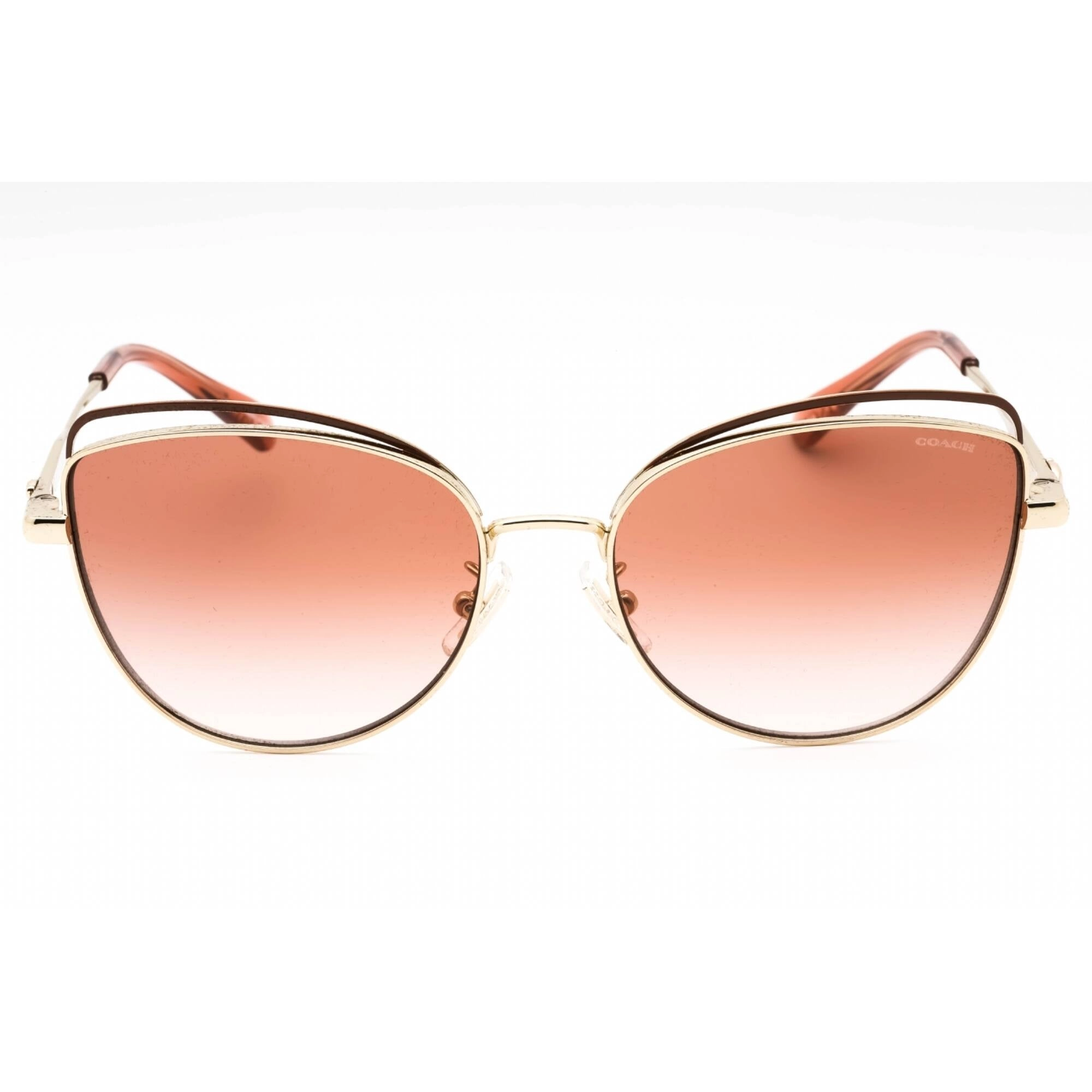 Coach Women's Sunglasses - Light Gold/Nutmeg Cat Eye Full Rim Frame | 0HC7162 900513