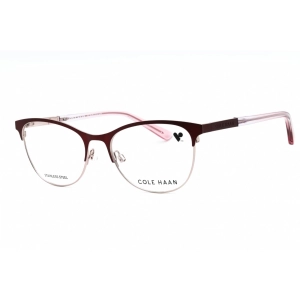 Cole Haan Women's Eyeglasses - Burgundy Metal Full Rim Cat Eye Frame | CH5051 604