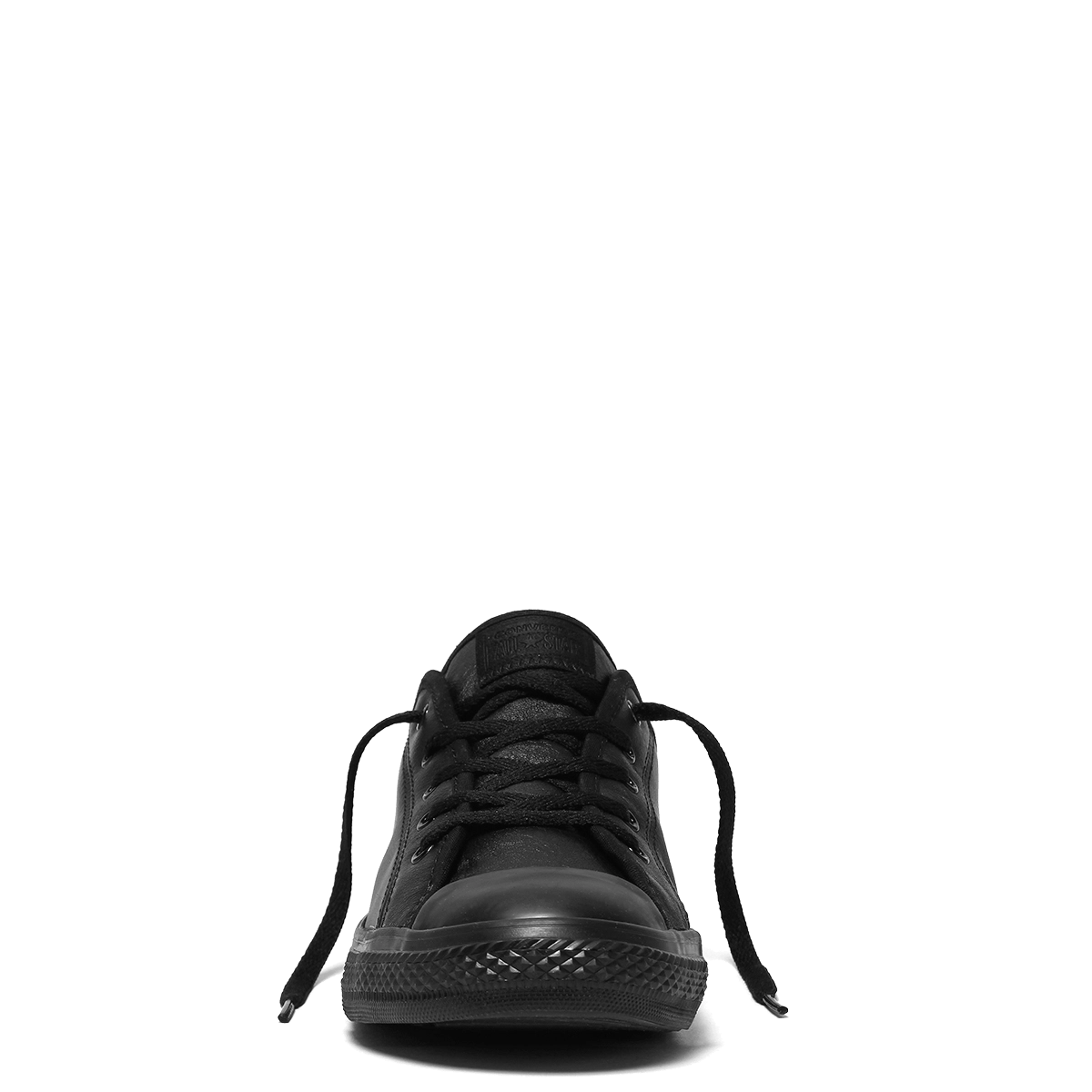 CONVERSE WOMEN'S CHUCK TAYLOR ALL STAR DAINTY LOW TOP TRIPLE BLACK LEATHER SHOE