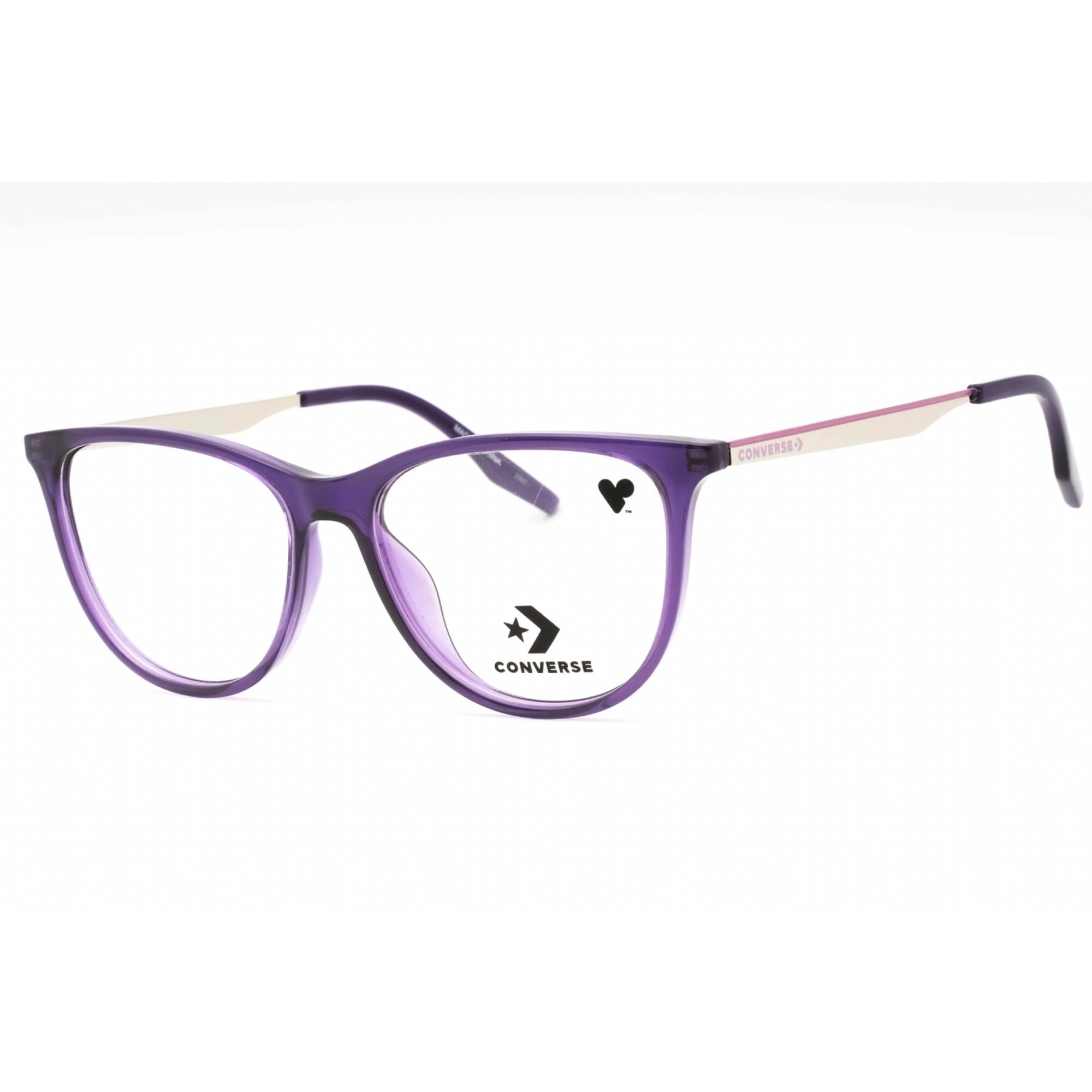 Converse Women's Eyeglasses - Crystal Court Purple Plastic Cat Eye Frame | CV8007 501