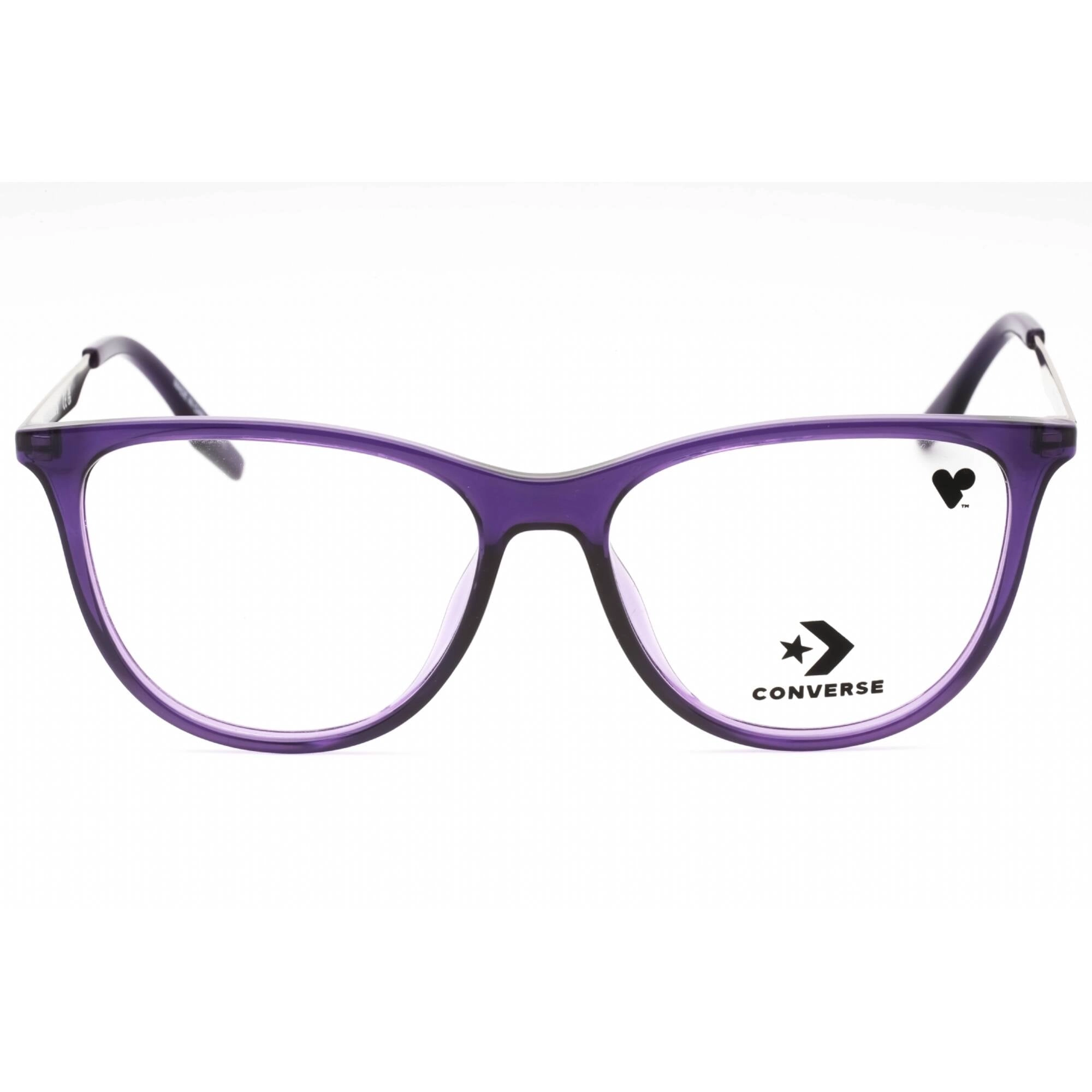 Converse Women's Eyeglasses - Crystal Court Purple Plastic Cat Eye Frame | CV8007 501