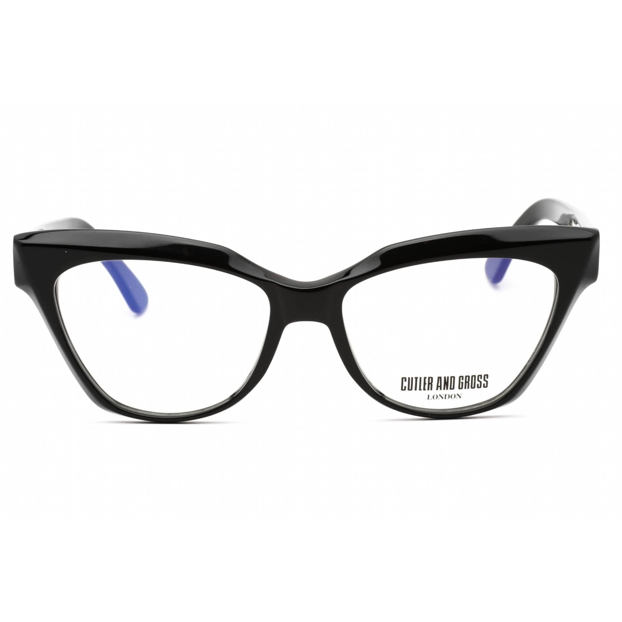 Cutler And Gross Women's Eyeglasses - Black Cat Eye Frame Clear Lens | CG1288 006