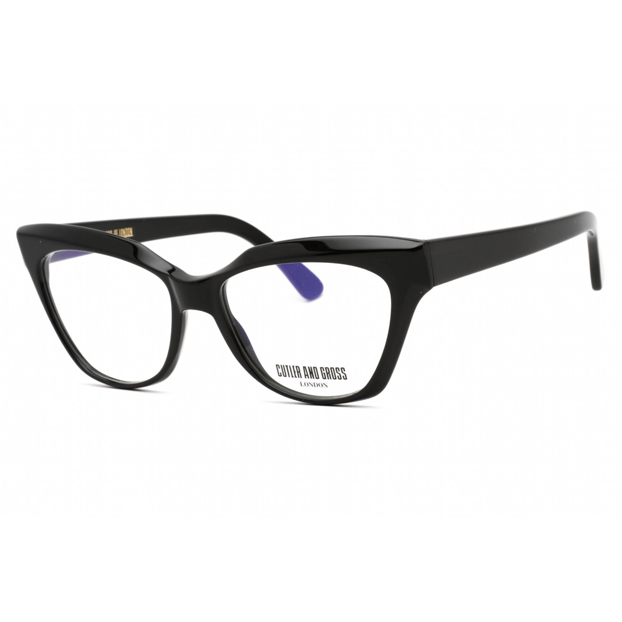Cutler And Gross Women's Eyeglasses - Black Cat Eye Frame Clear Lens | CG1288 006